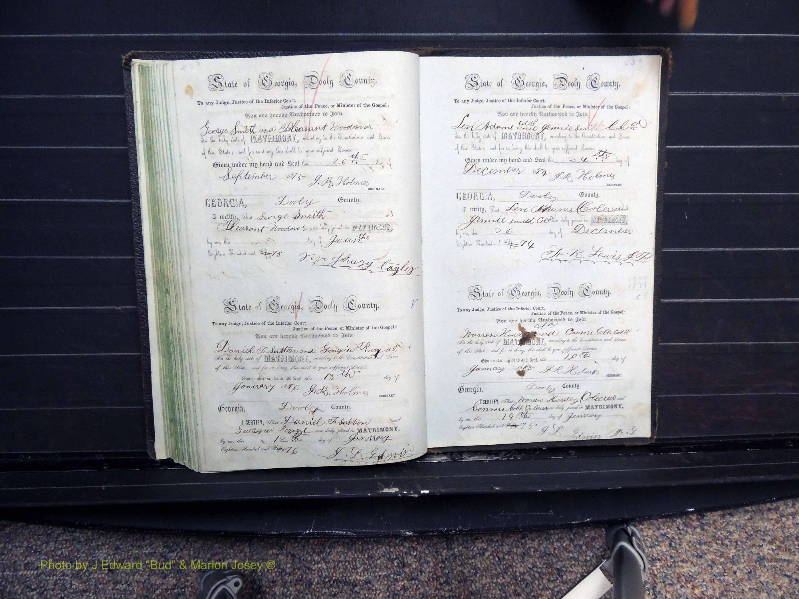 Dooly Co, GA, Marriages, Book B, 1852-1877 Pg 438-439.JPG