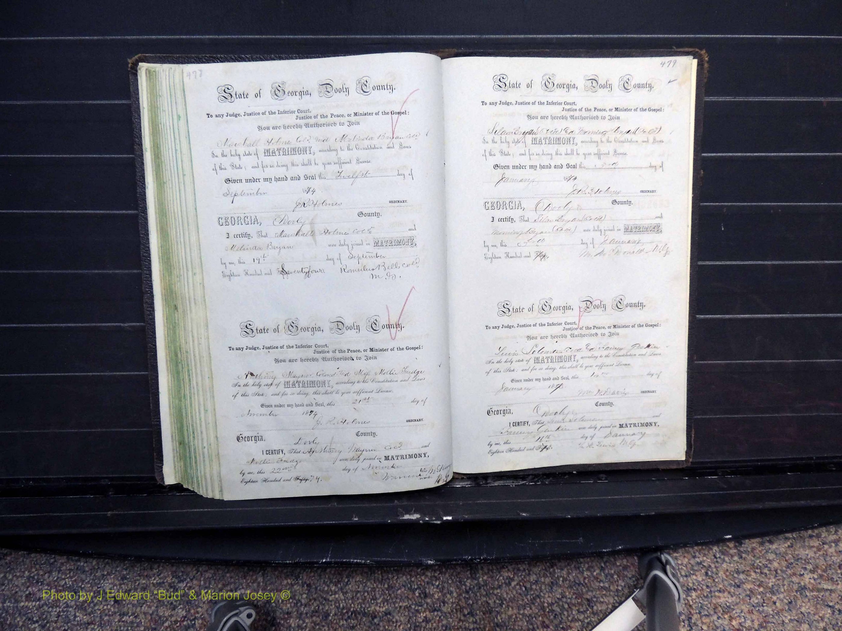 Dooly Co, GA, Marriages, Book B, 1852-1877 Pg 478-479.JPG