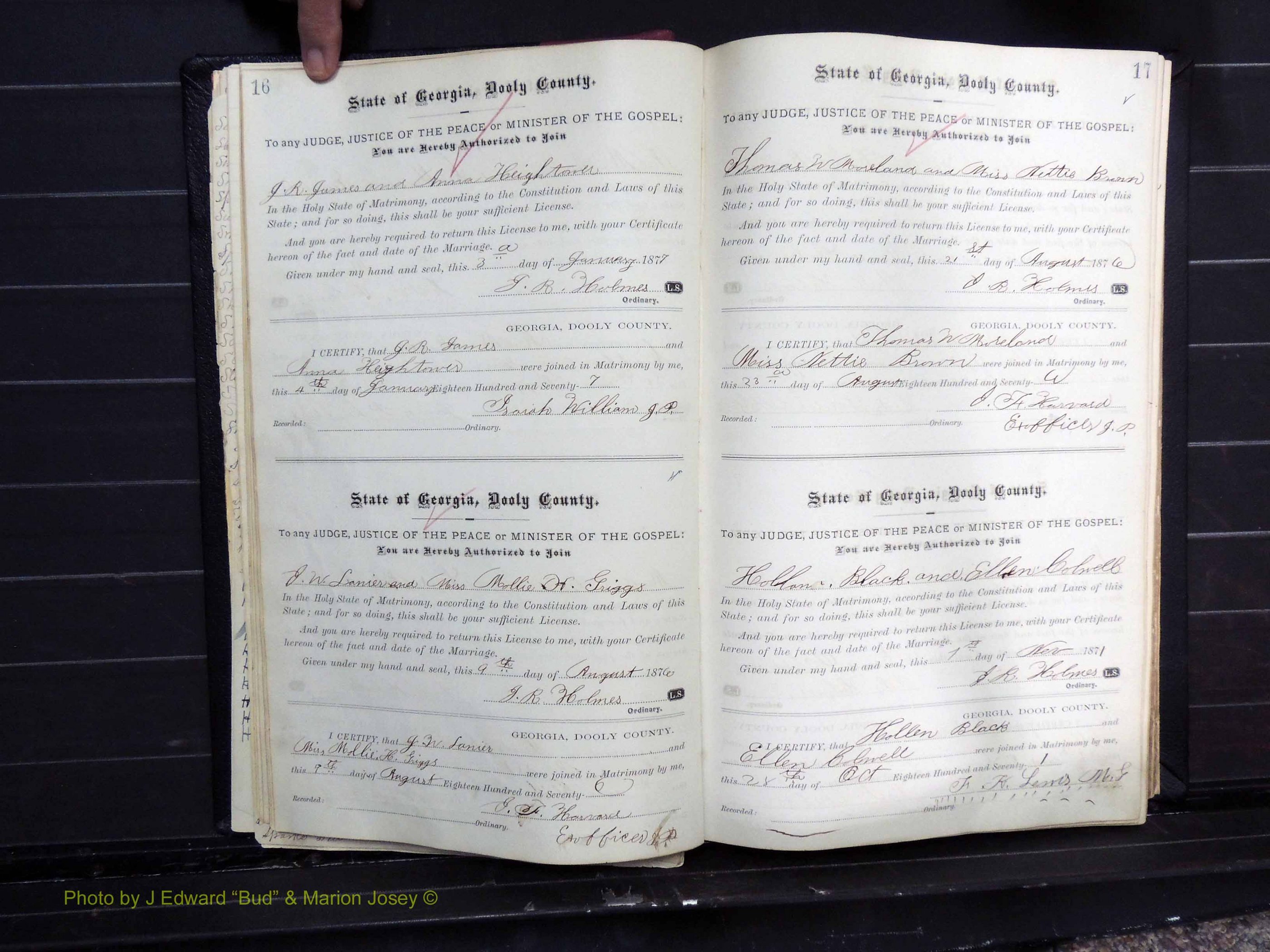 Dooly Co, GA, Marriages, Book, C, Pg 016-017.JPG