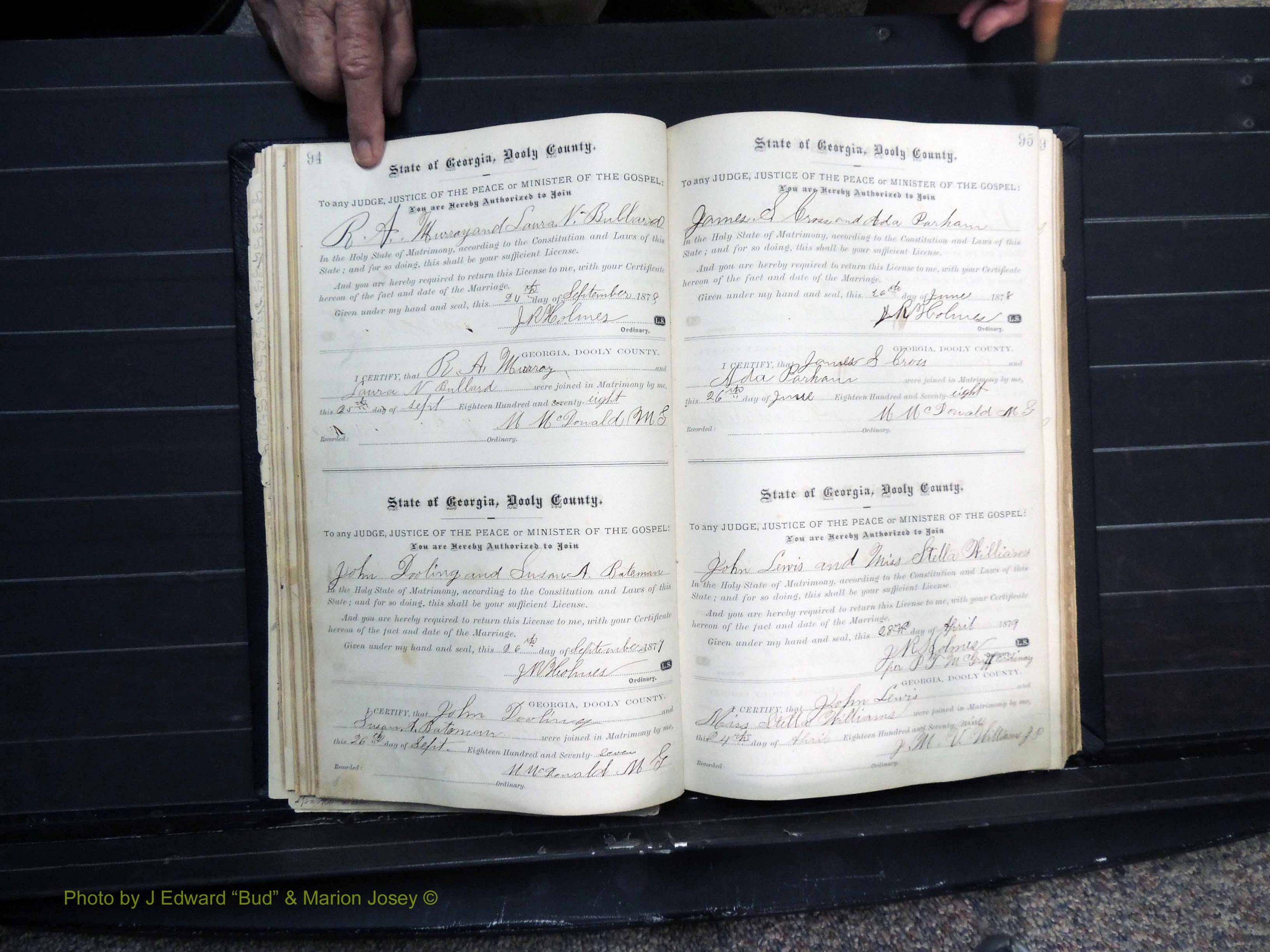 Dooly Co, GA, Marriages, Book, C, Pg 094-095.JPG