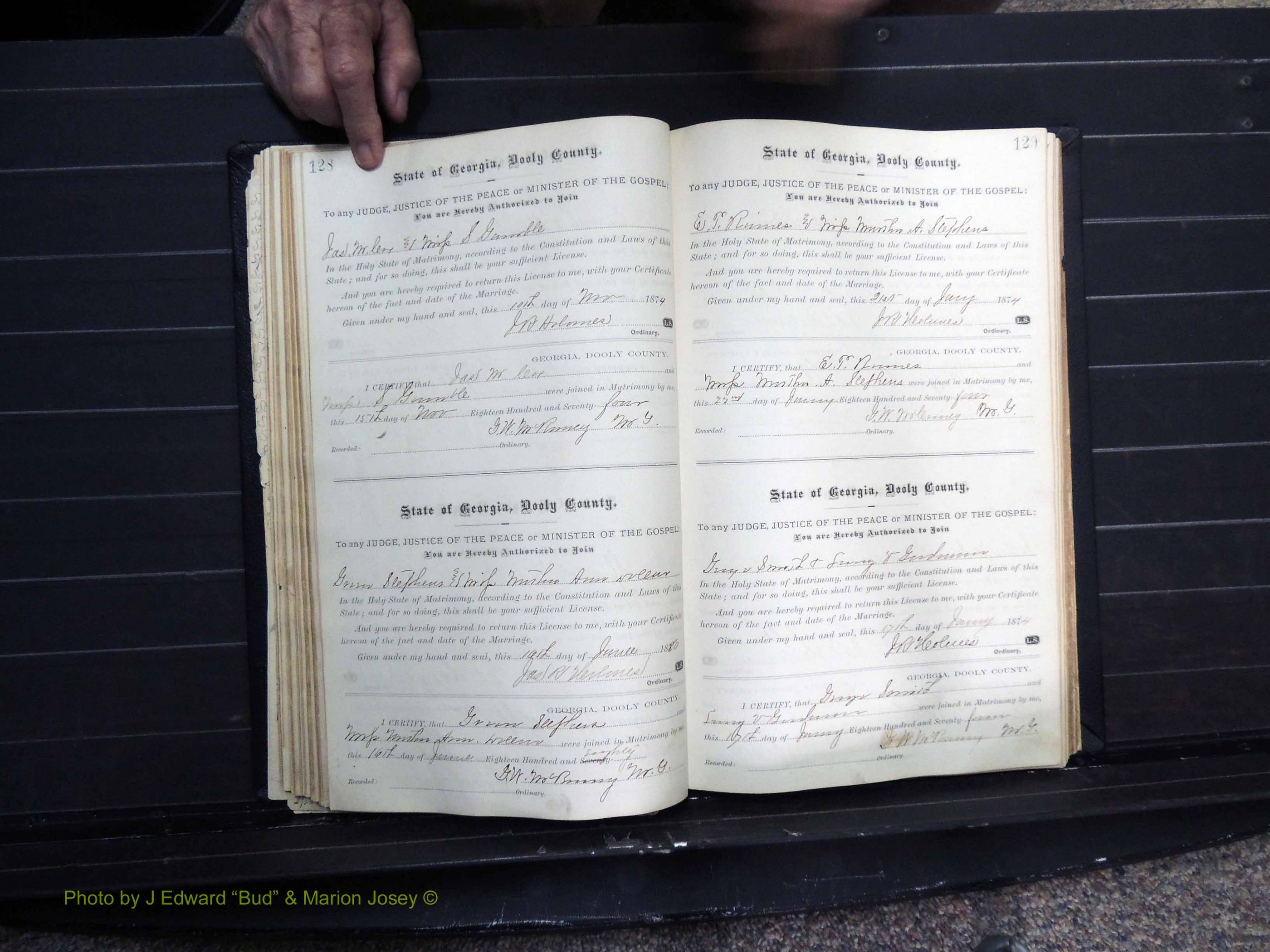 Dooly Co, GA, Marriages, Book, C, Pg 128-129.JPG