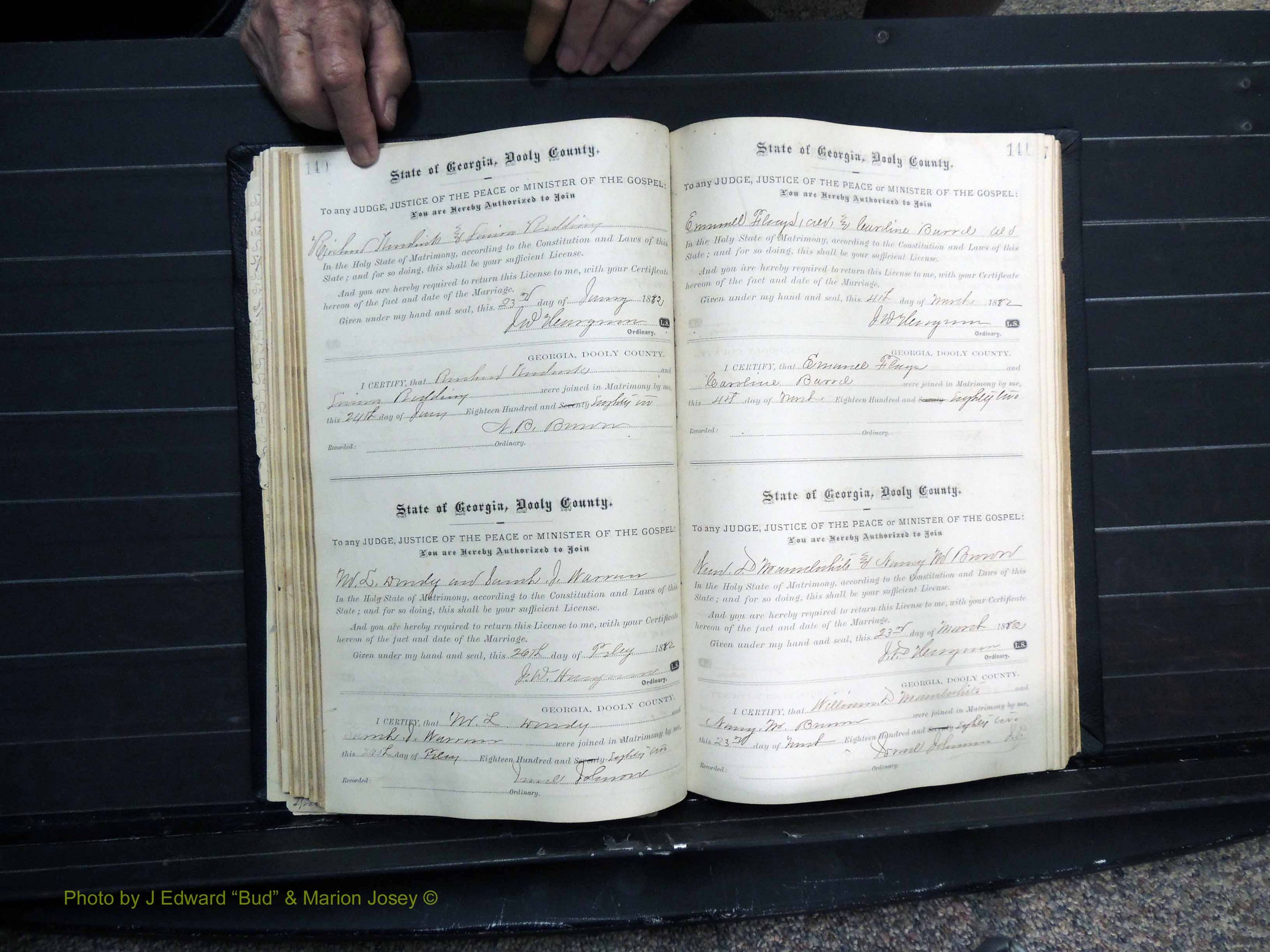 Dooly Co, GA, Marriages, Book, C, Pg 140-141.JPG