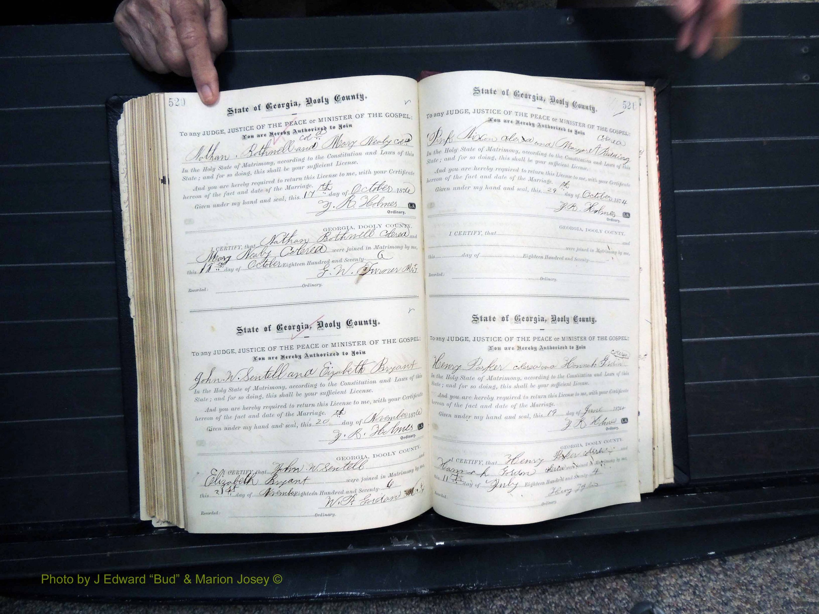 Dooly Co, GA, Marriages, Book, C, Pg 520-521.JPG