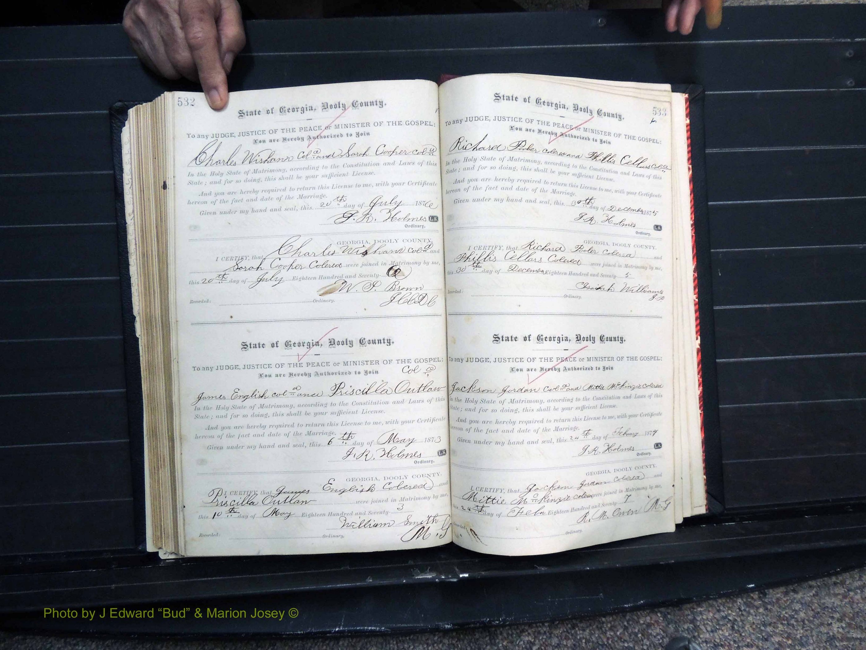 Dooly Co, GA, Marriages, Book, C, Pg 532-533.JPG