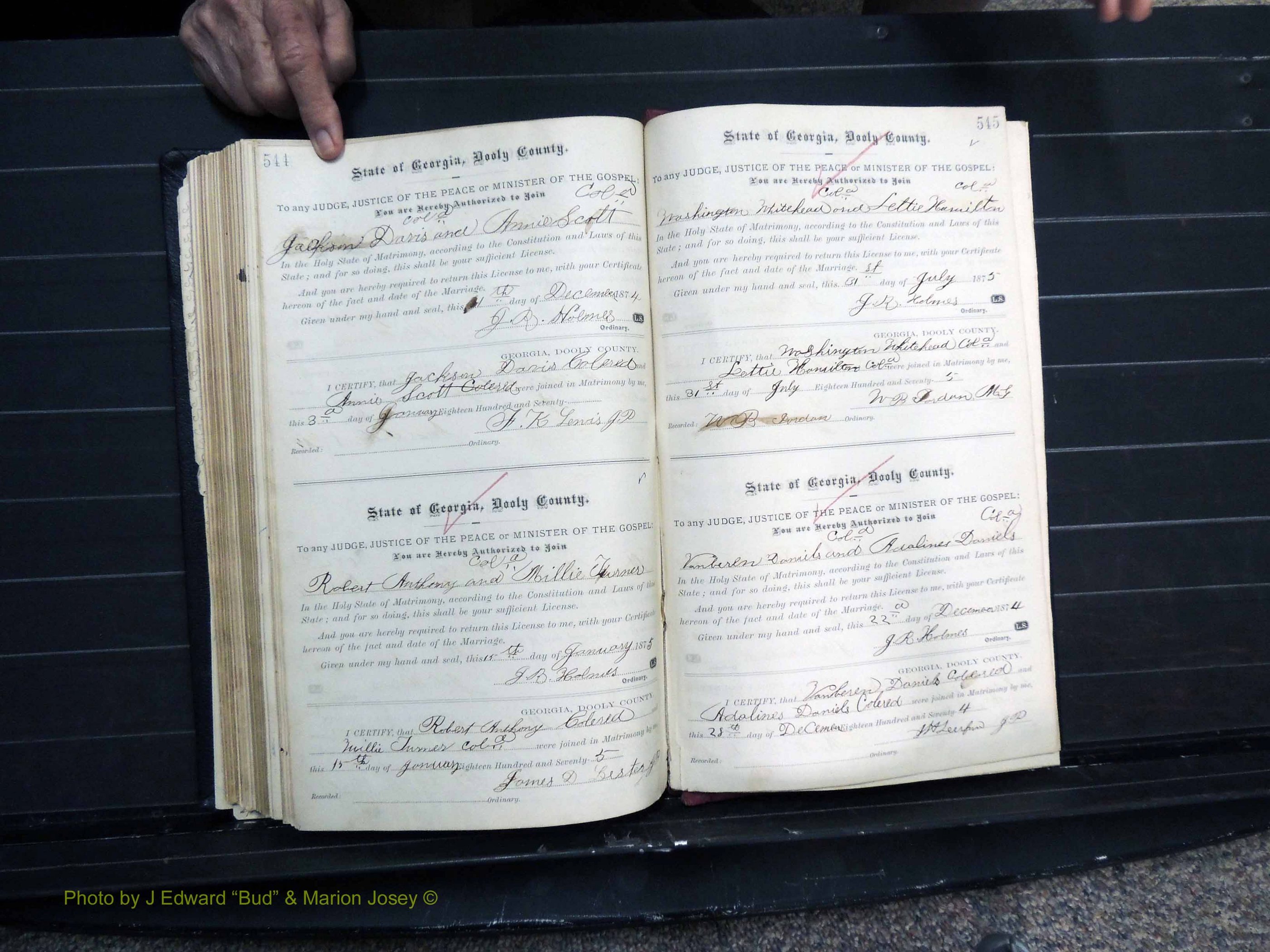 Dooly Co, GA, Marriages, Book, C, Pg 544-545.JPG