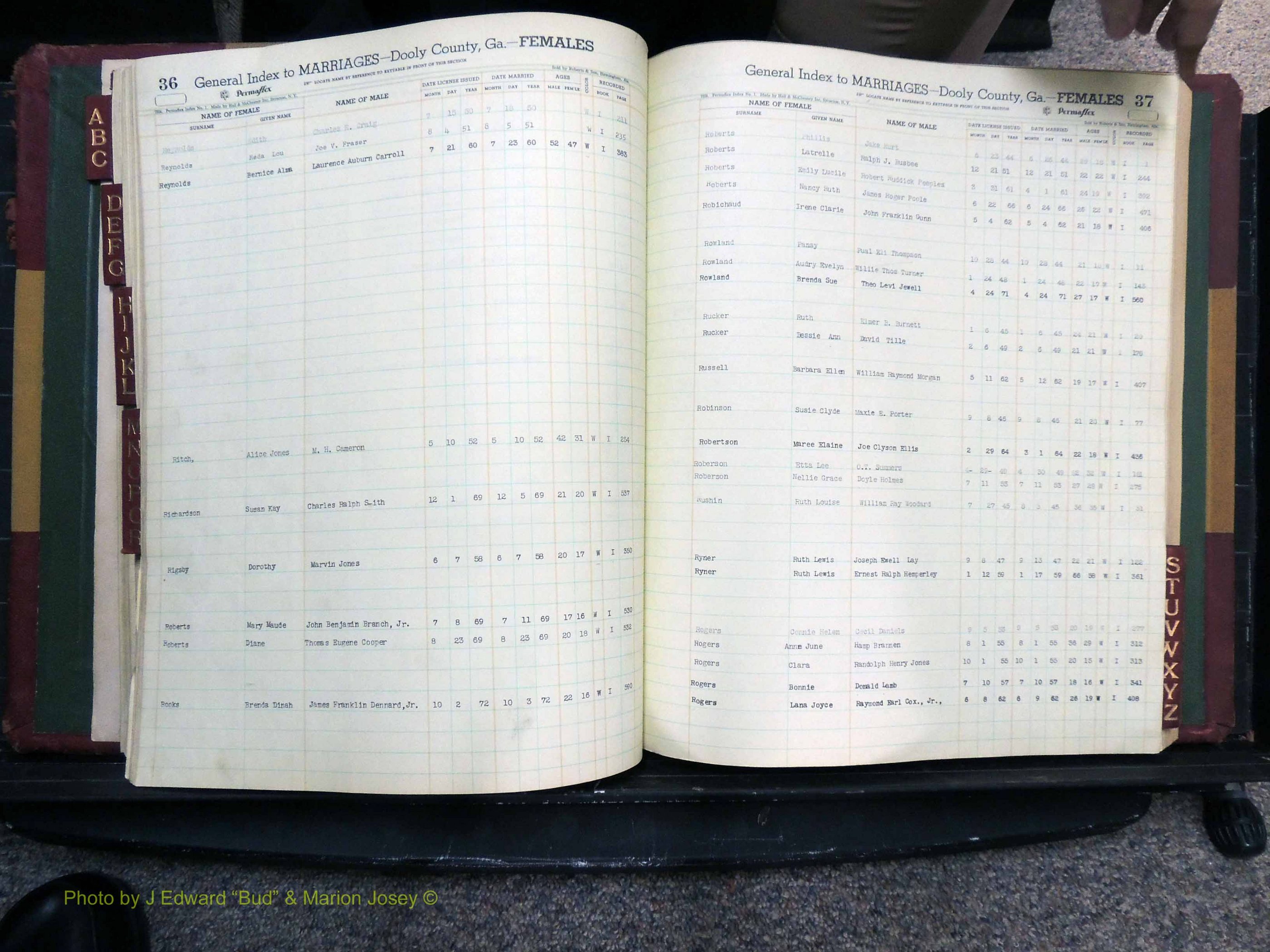 Dooly Co, GA, Marriages, Female Index (174).JPG