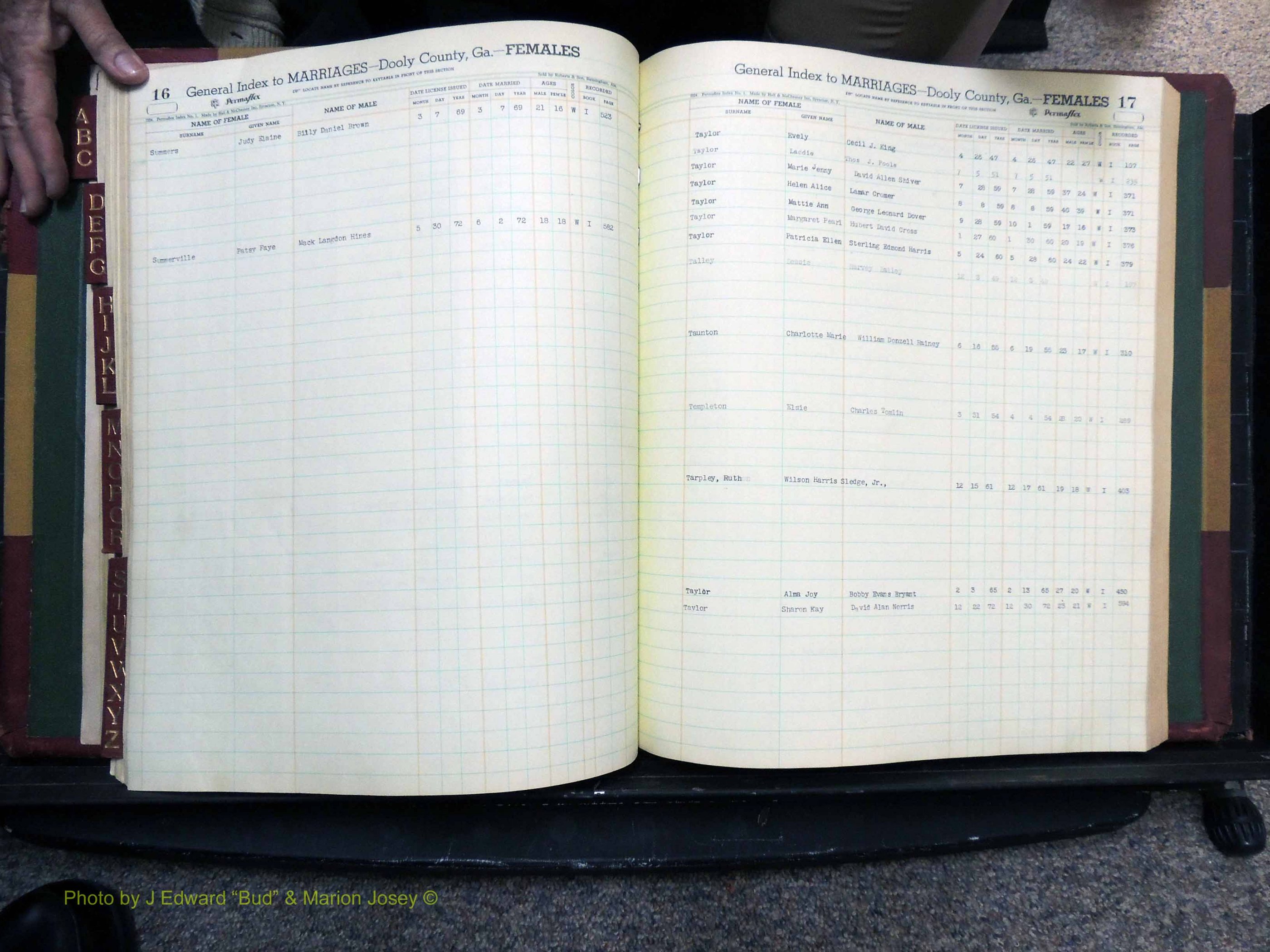 Dooly Co, GA, Marriages, Female Index (186).JPG