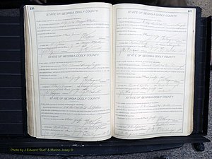 Dooly Co, GA, Marriages, Book, F, 1902-1913 pg 136-137.JPG