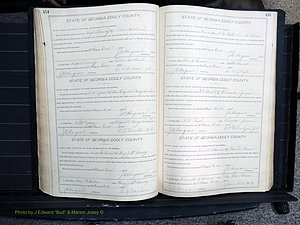 Dooly Co, GA, Marriages, Book, F, 1902-1913 pg 154-155.JPG