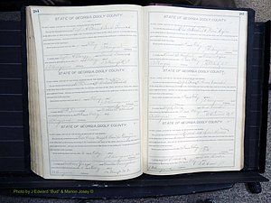 Dooly Co, GA, Marriages, Book, F, 1902-1913 pg 284-285.JPG