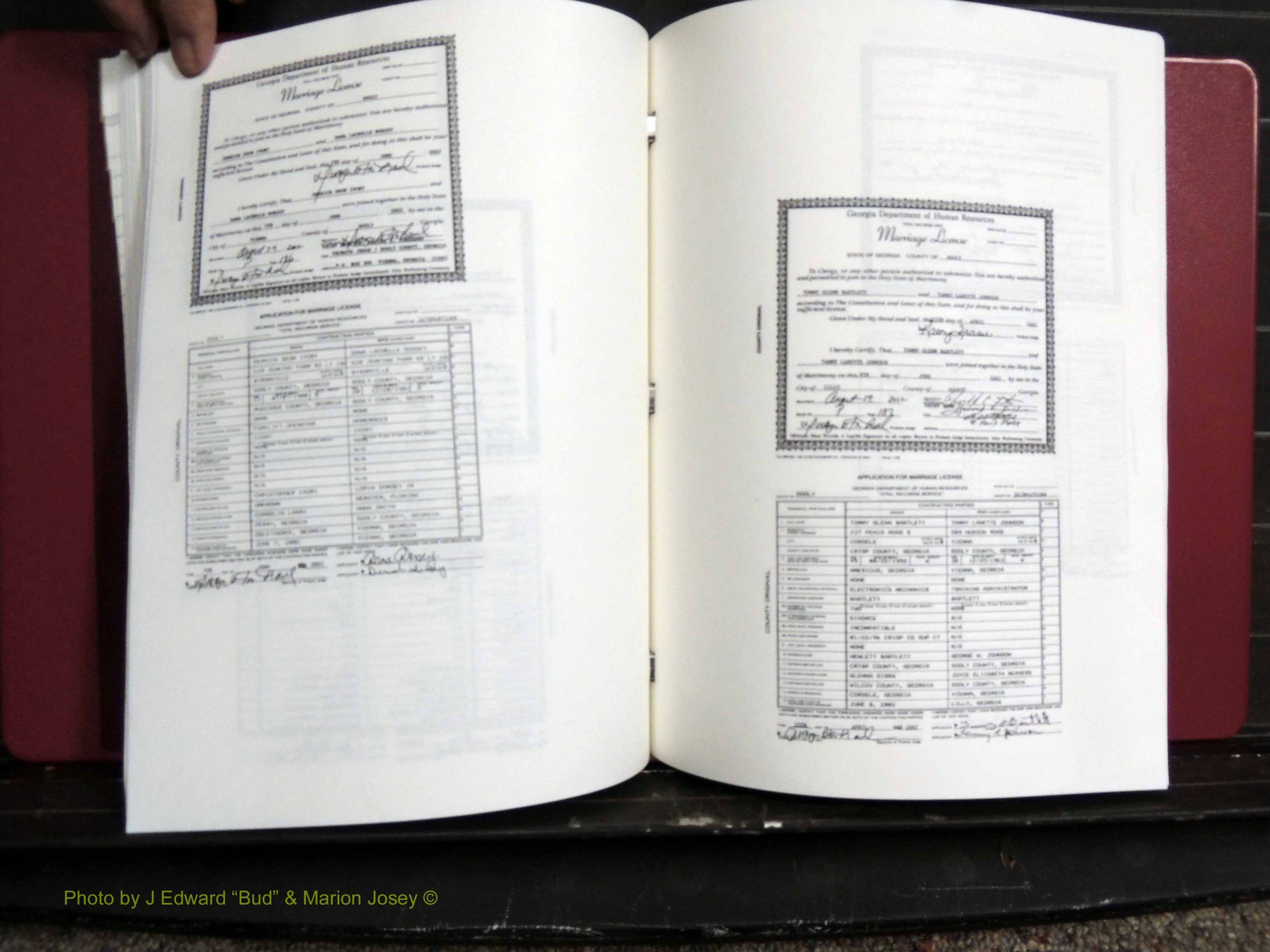 Dooly Co, GA, Marriages, Book, P, 1999-2005 pg 186-187.JPG