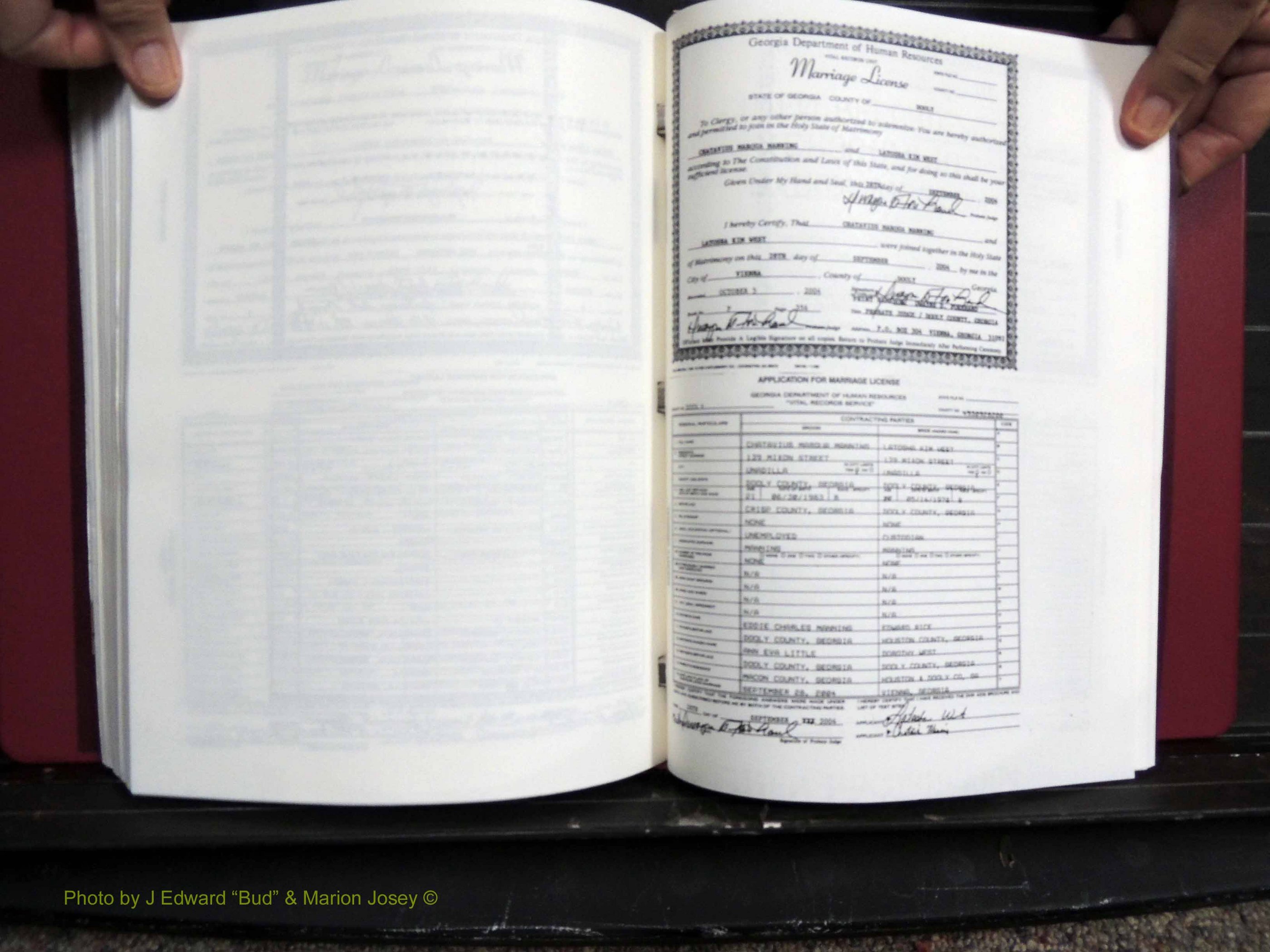 Dooly Co, GA, Marriages, Book, P, 1999-2005 pg 356.JPG