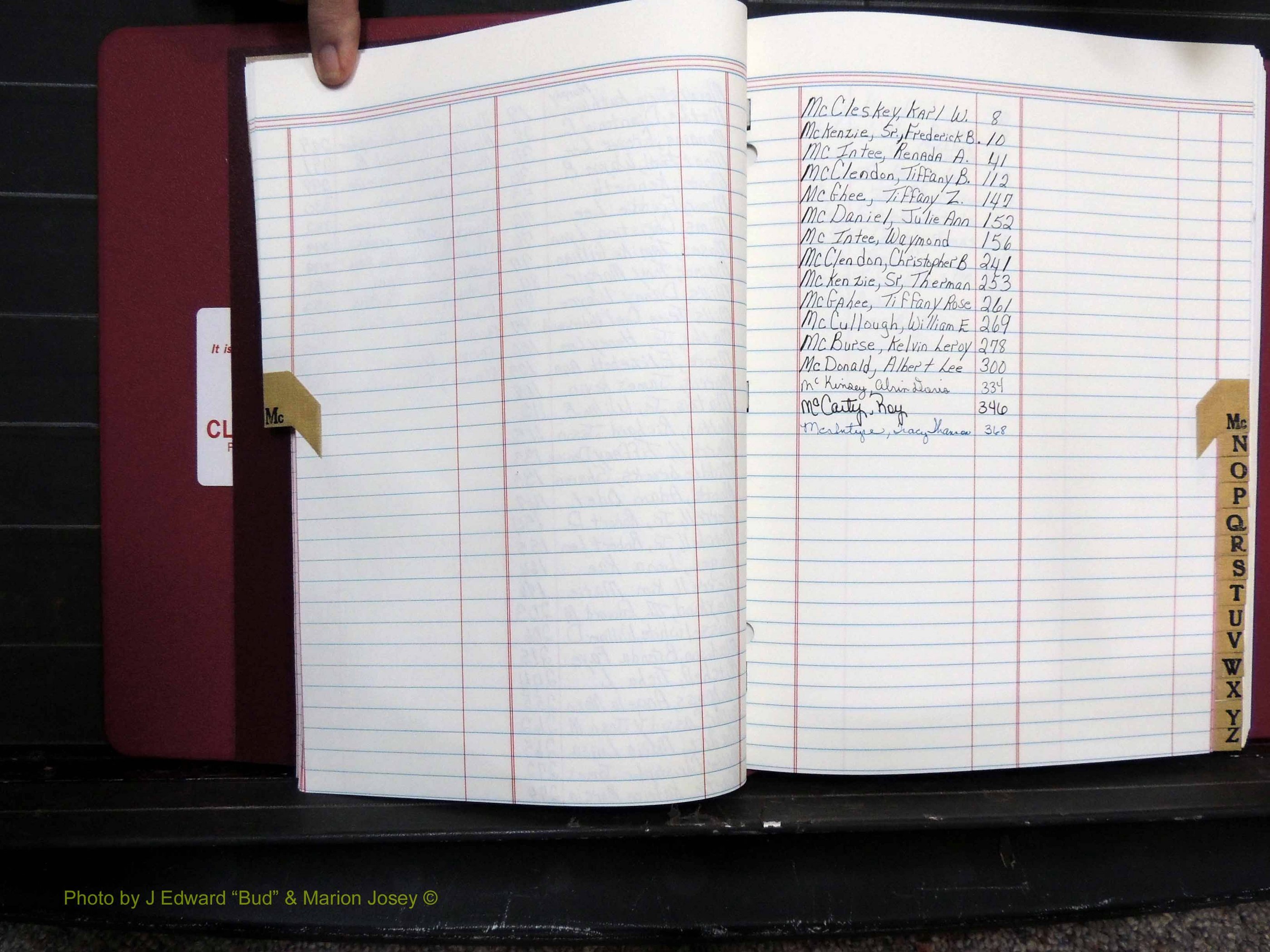 Dooly Co, GA, Marriages, Book, Q, 2005-2010 Index Mc, Male & Female.JPG