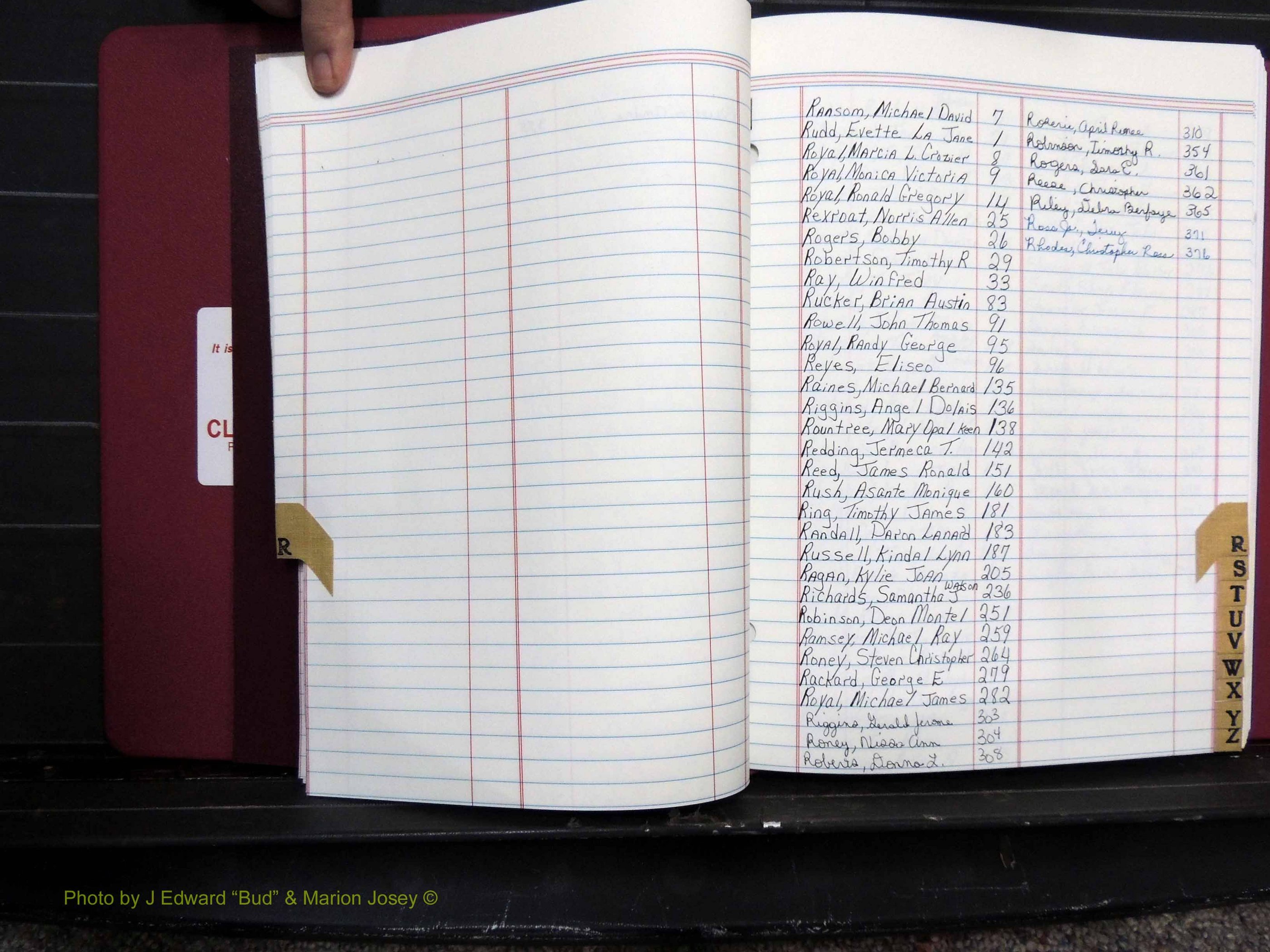 Dooly Co, GA, Marriages, Book, Q, 2005-2010 Index R, Male & Female.JPG