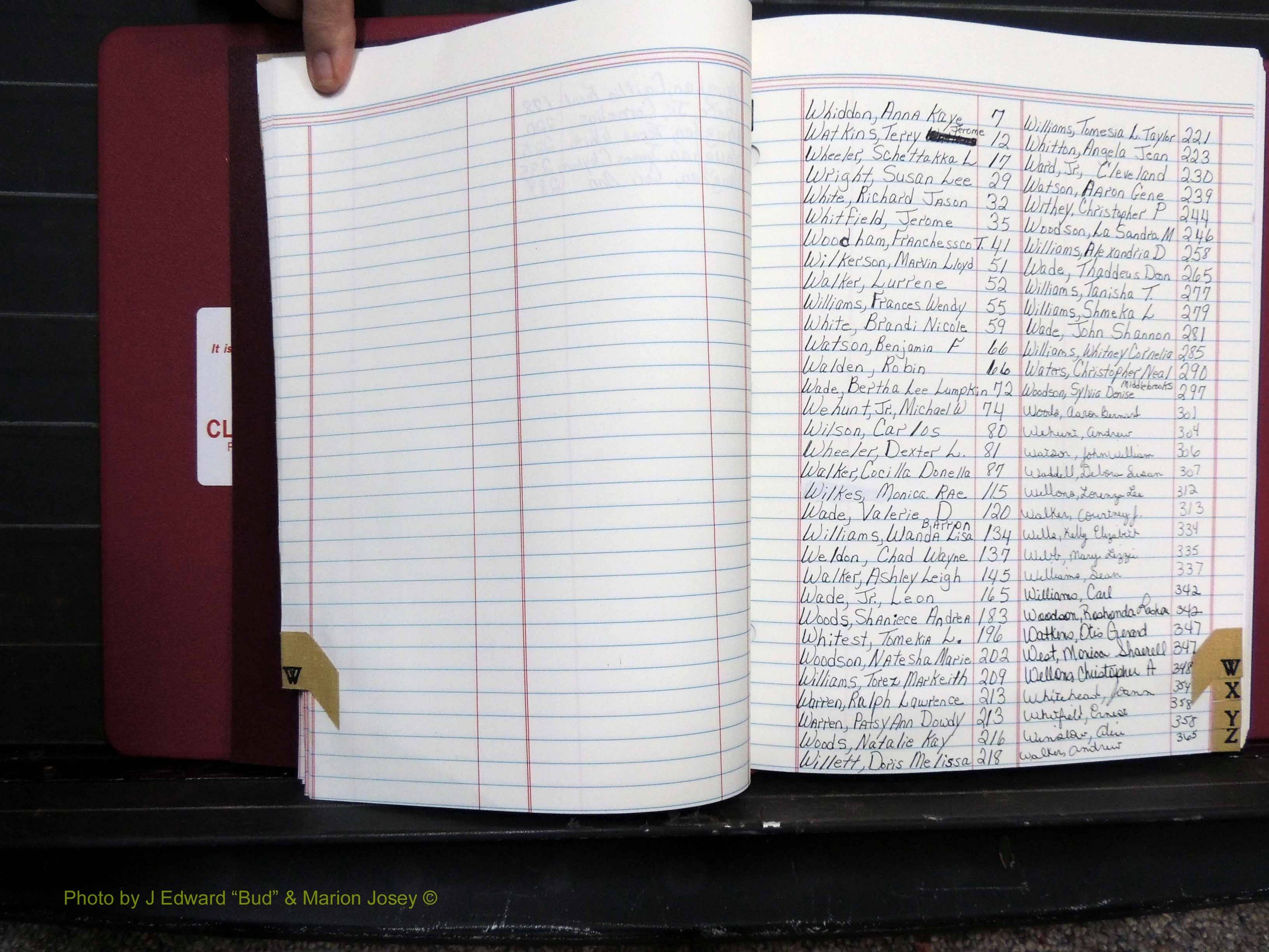 Dooly Co, GA, Marriages, Book, Q, 2005-2010 Index W, Male & Female.JPG