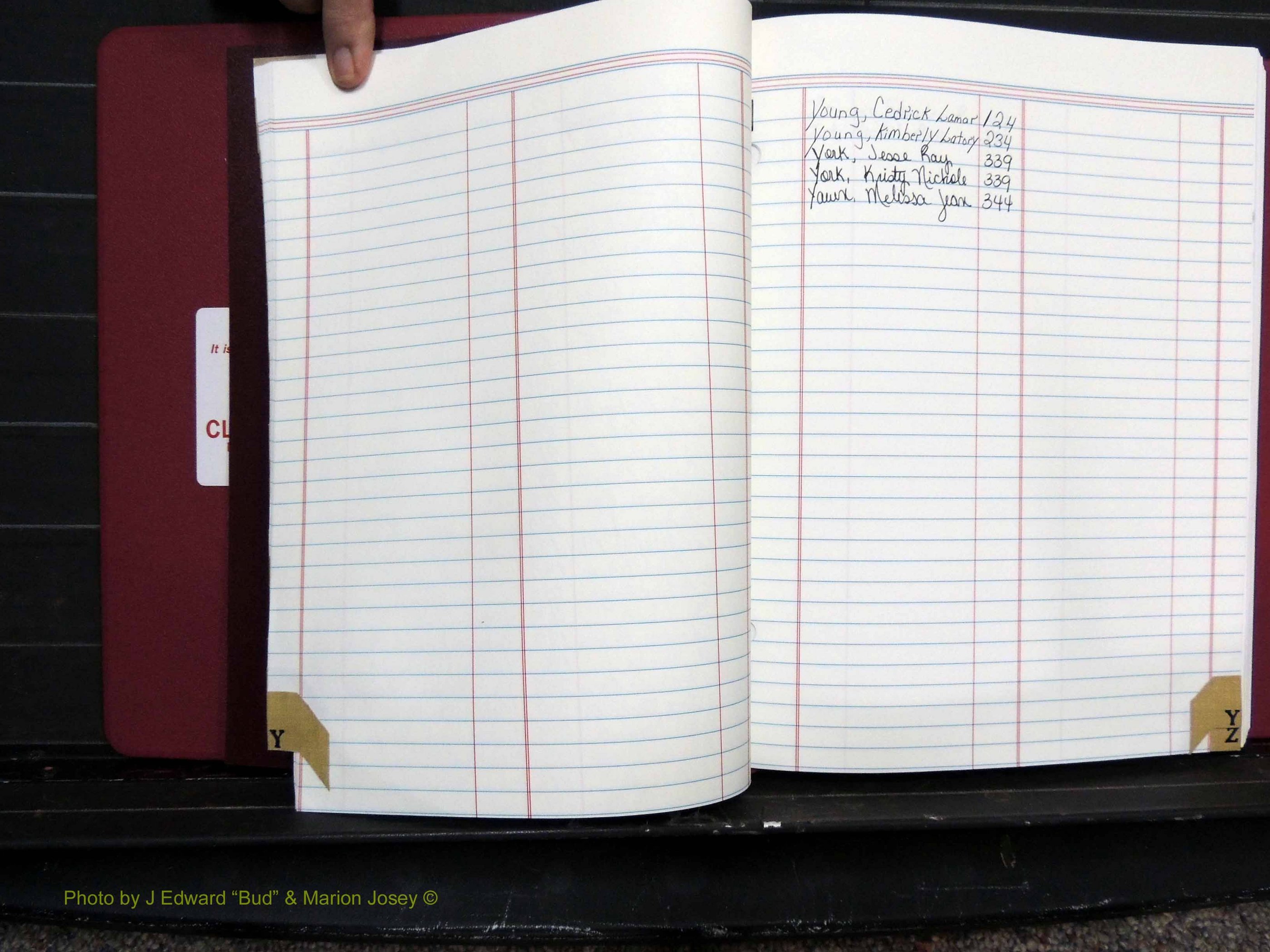 Dooly Co, GA, Marriages, Book, Q, 2005-2010 Index Y, Male & Female.JPG