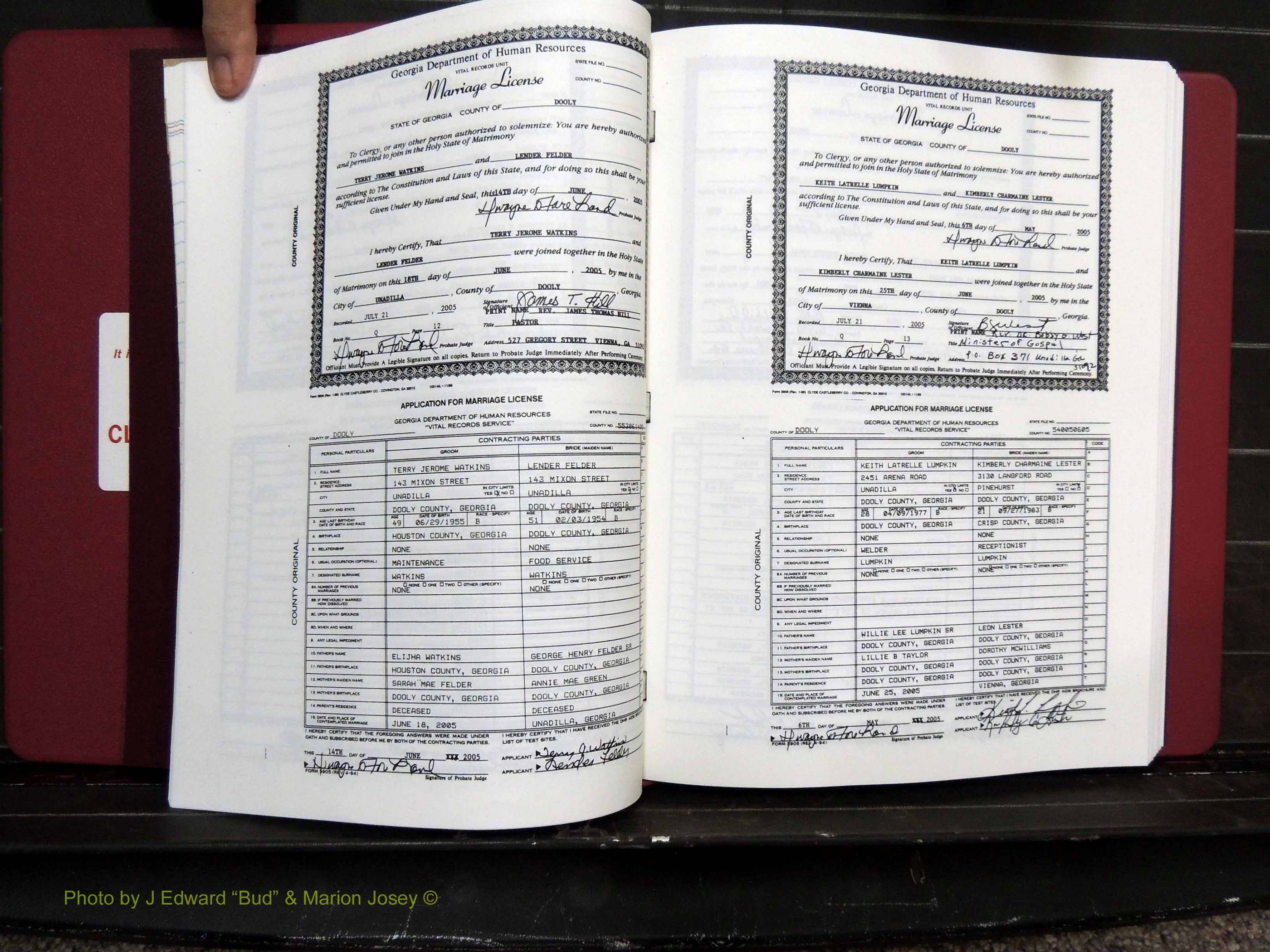 Dooly Co, GA, Marriages, Book, Q, 2005-2010 pg (135).JPG