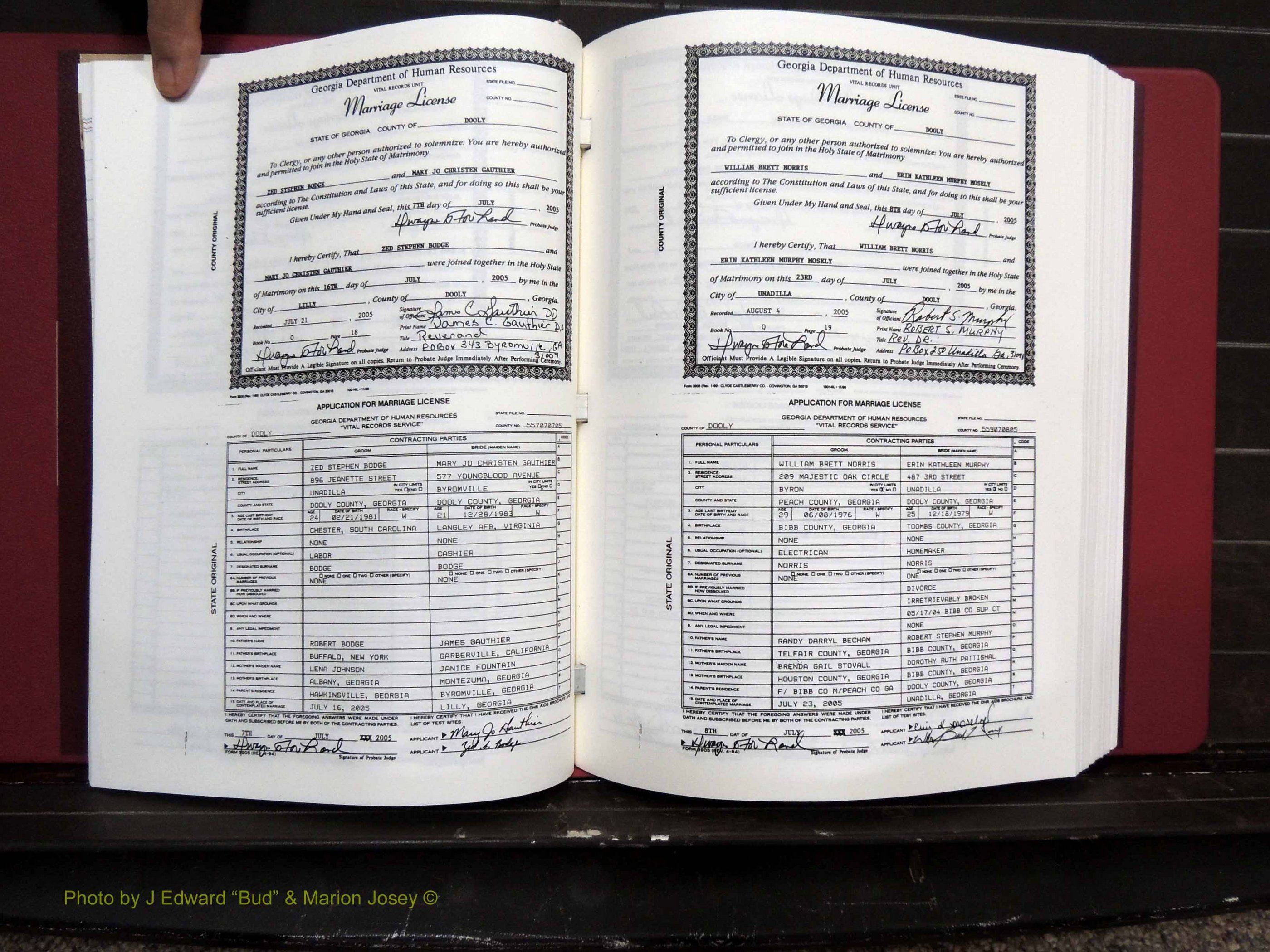 Dooly Co, GA, Marriages, Book, Q, 2005-2010 pg (138).JPG