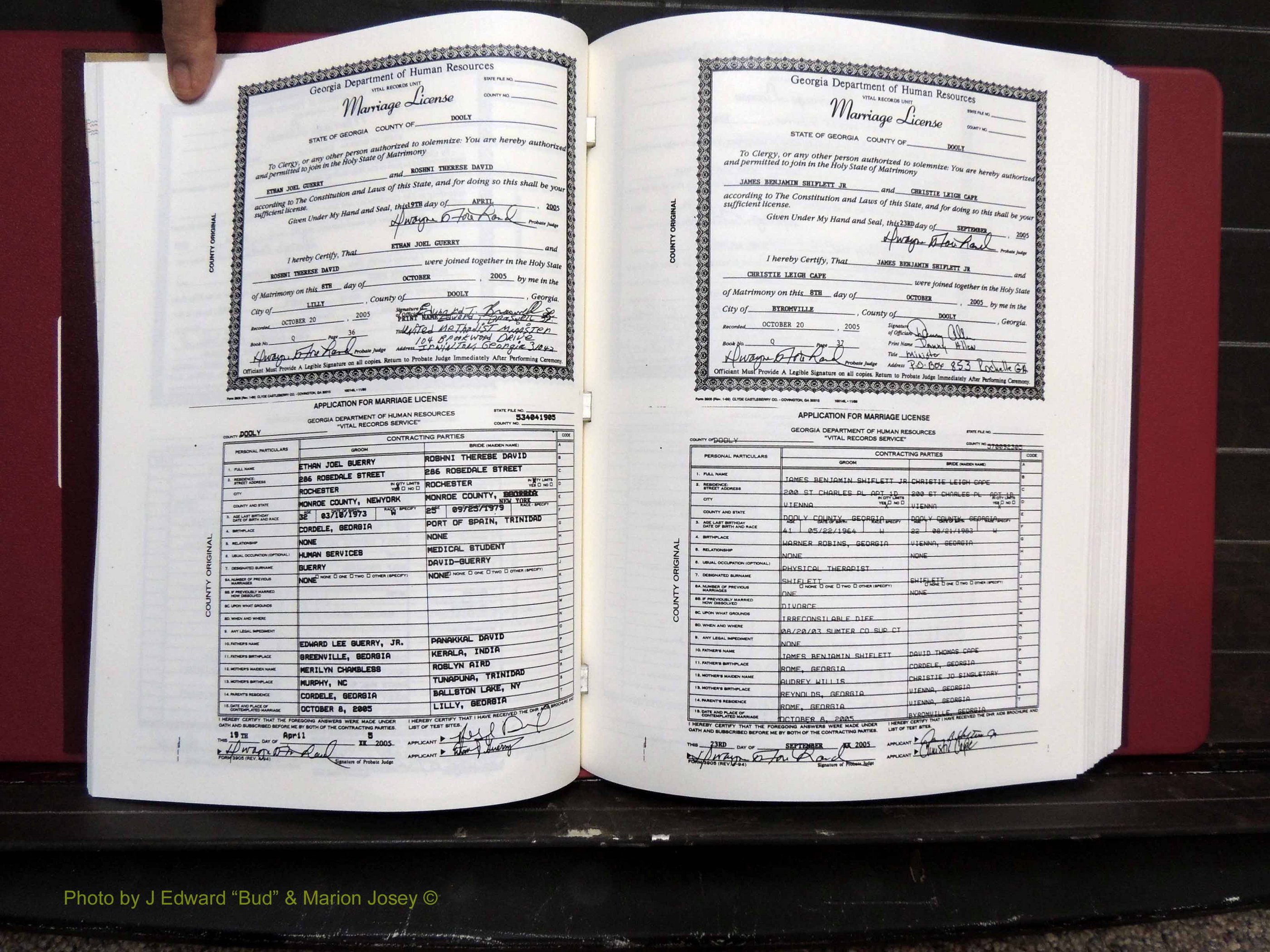 Dooly Co, GA, Marriages, Book, Q, 2005-2010 pg (147).JPG