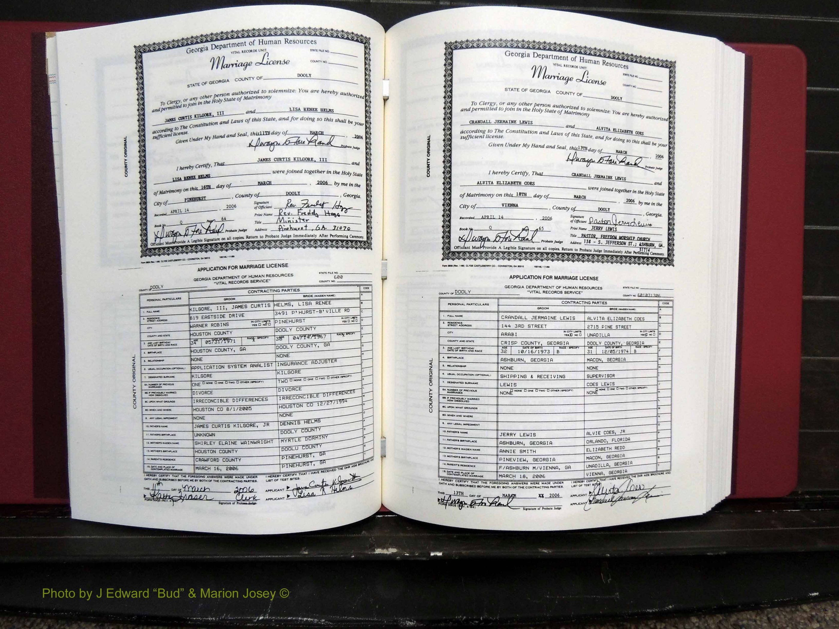 Dooly Co, GA, Marriages, Book, Q, 2005-2010 pg (161).JPG