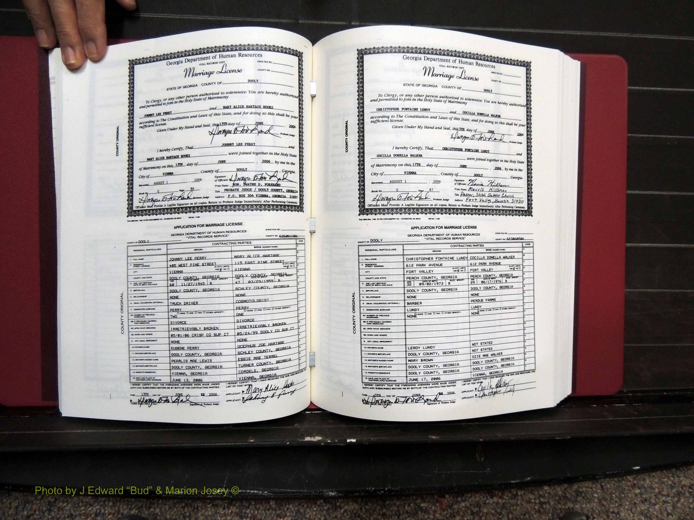 Dooly Co, GA, Marriages, Book, Q, 2005-2010 pg (173).JPG