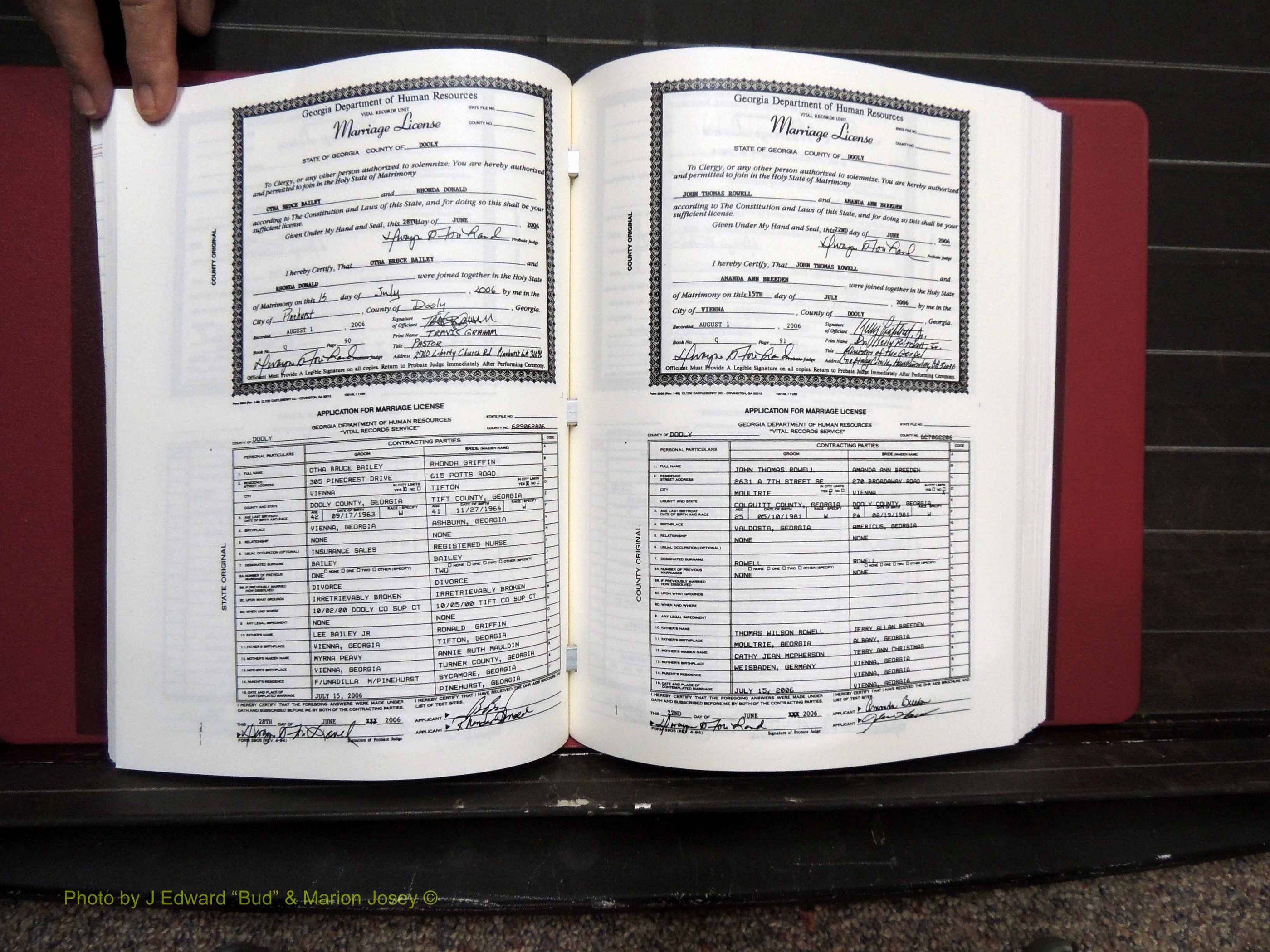 Dooly Co, GA, Marriages, Book, Q, 2005-2010 pg (175).JPG