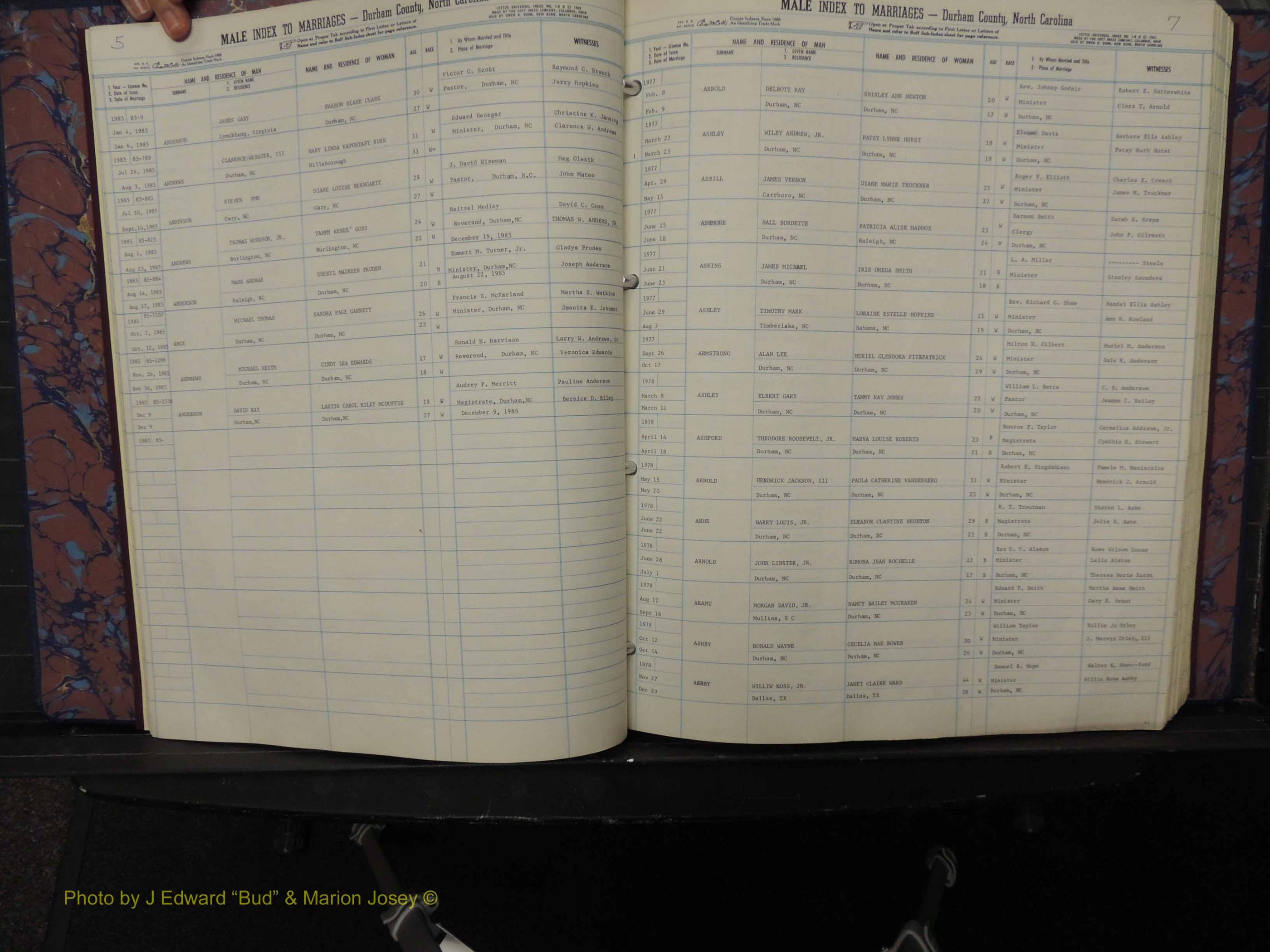 Durham Co, NC, Marriages, Male Index, A-K, 1977-1985 (111).JPG