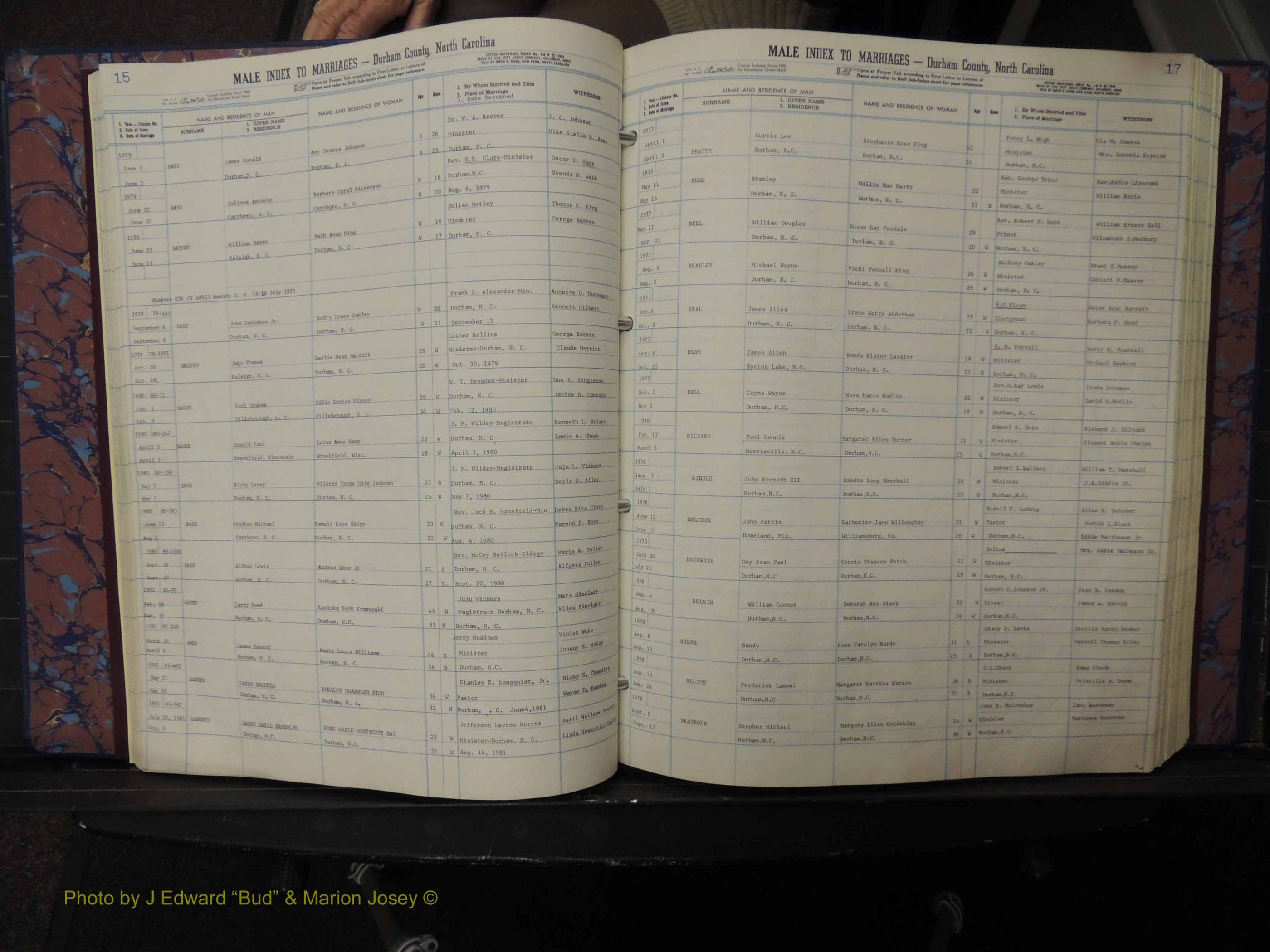 Durham Co, NC, Marriages, Male Index, A-K, 1977-1985 (126).JPG