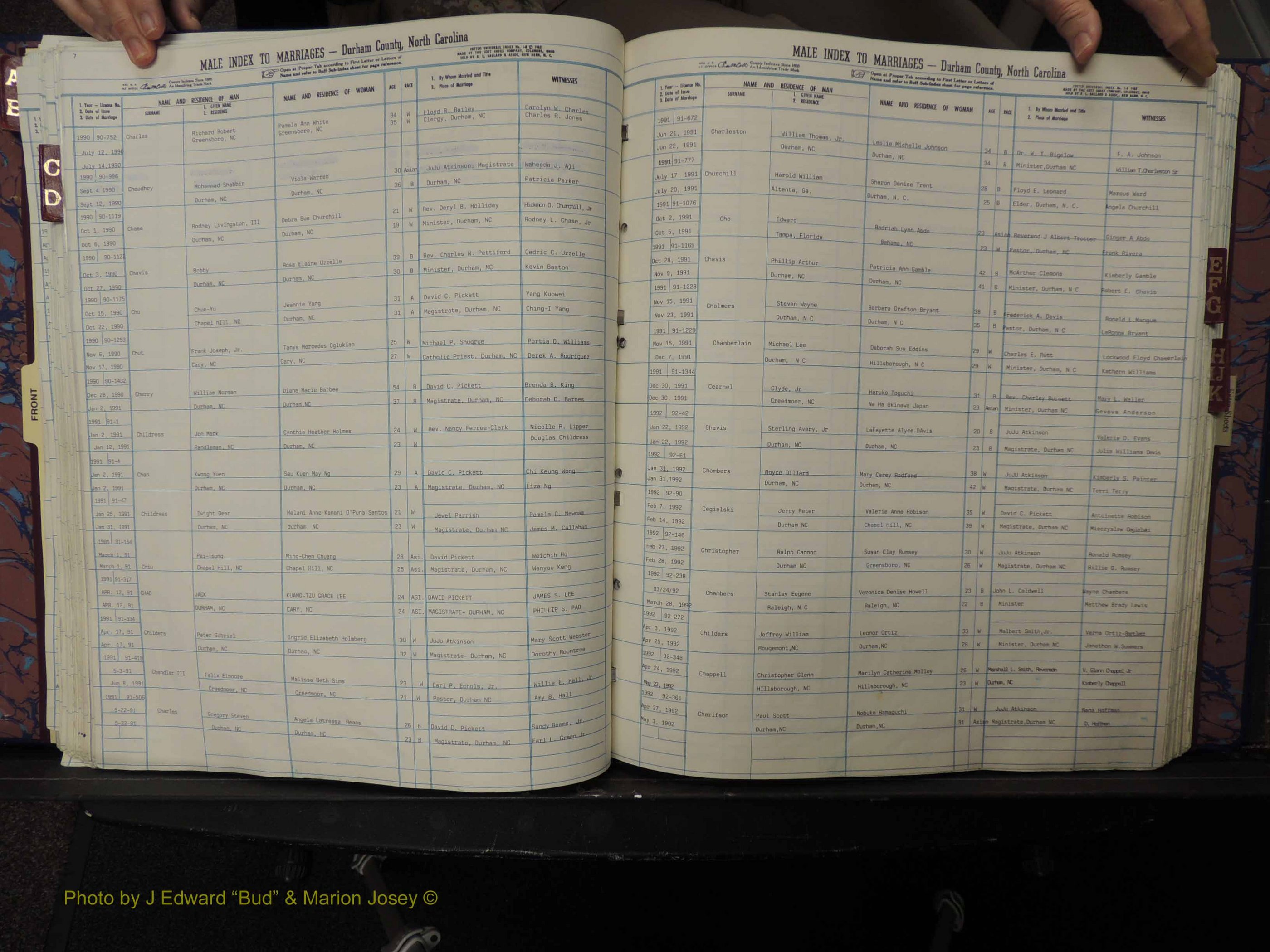 Durham Co, NC, Marriages, Male Index, A-K, 1986-1992 (168).JPG