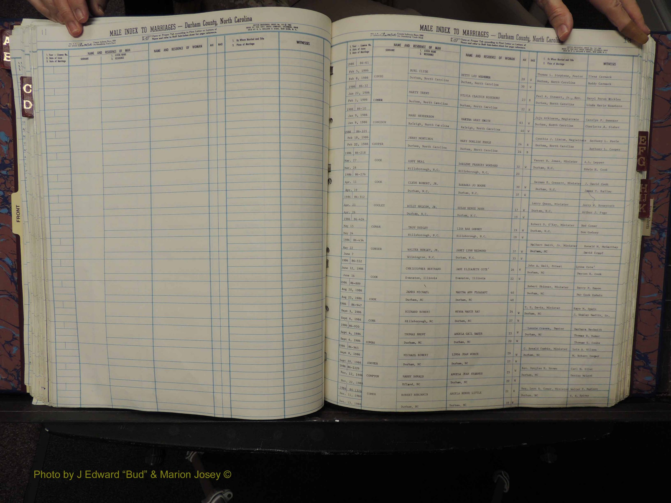 Durham Co, NC, Marriages, Male Index, A-K, 1986-1992 (175).JPG