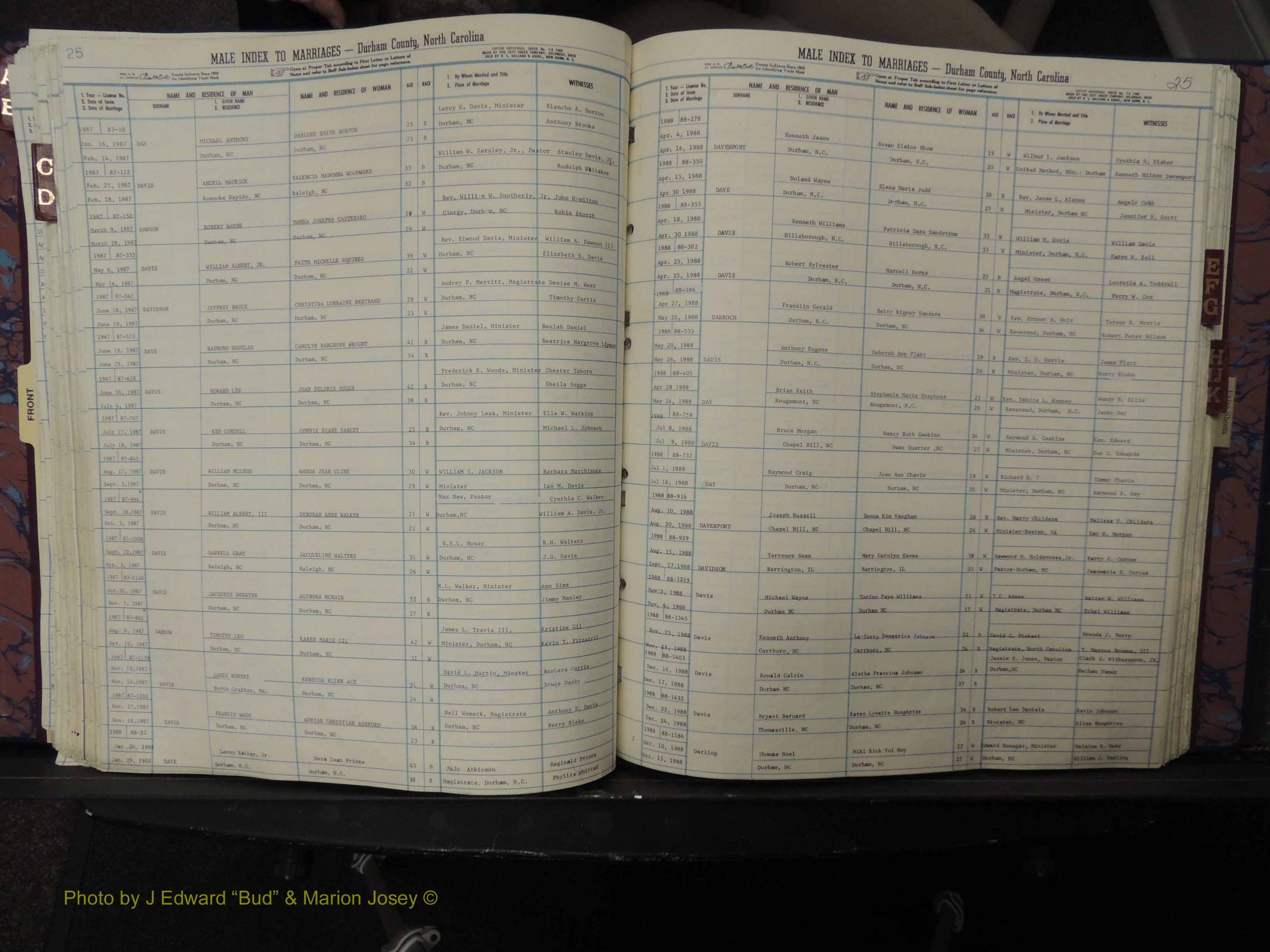 Durham Co, NC, Marriages, Male Index, A-K, 1986-1992 (190).JPG