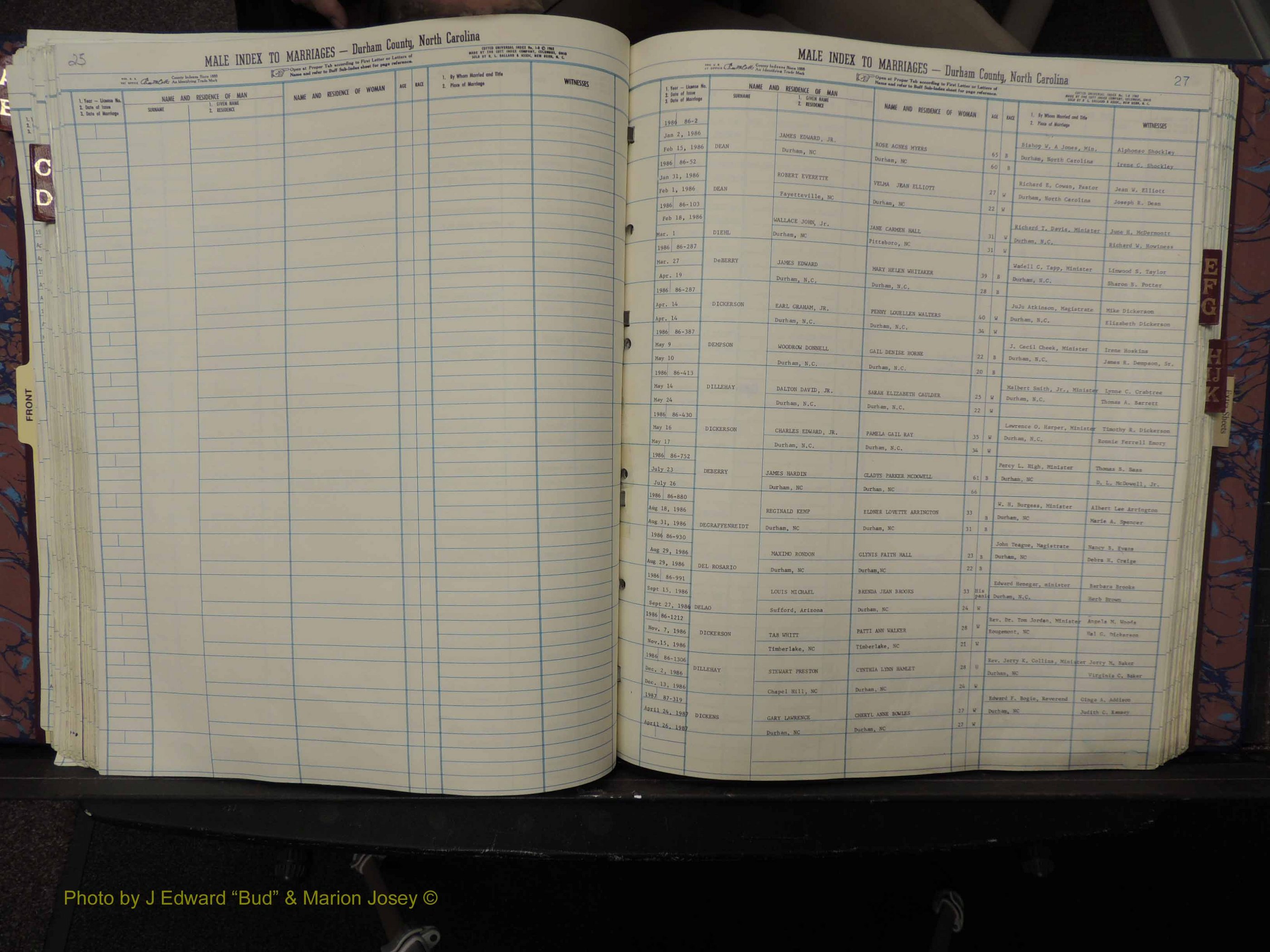 Durham Co, NC, Marriages, Male Index, A-K, 1986-1992 (193).JPG