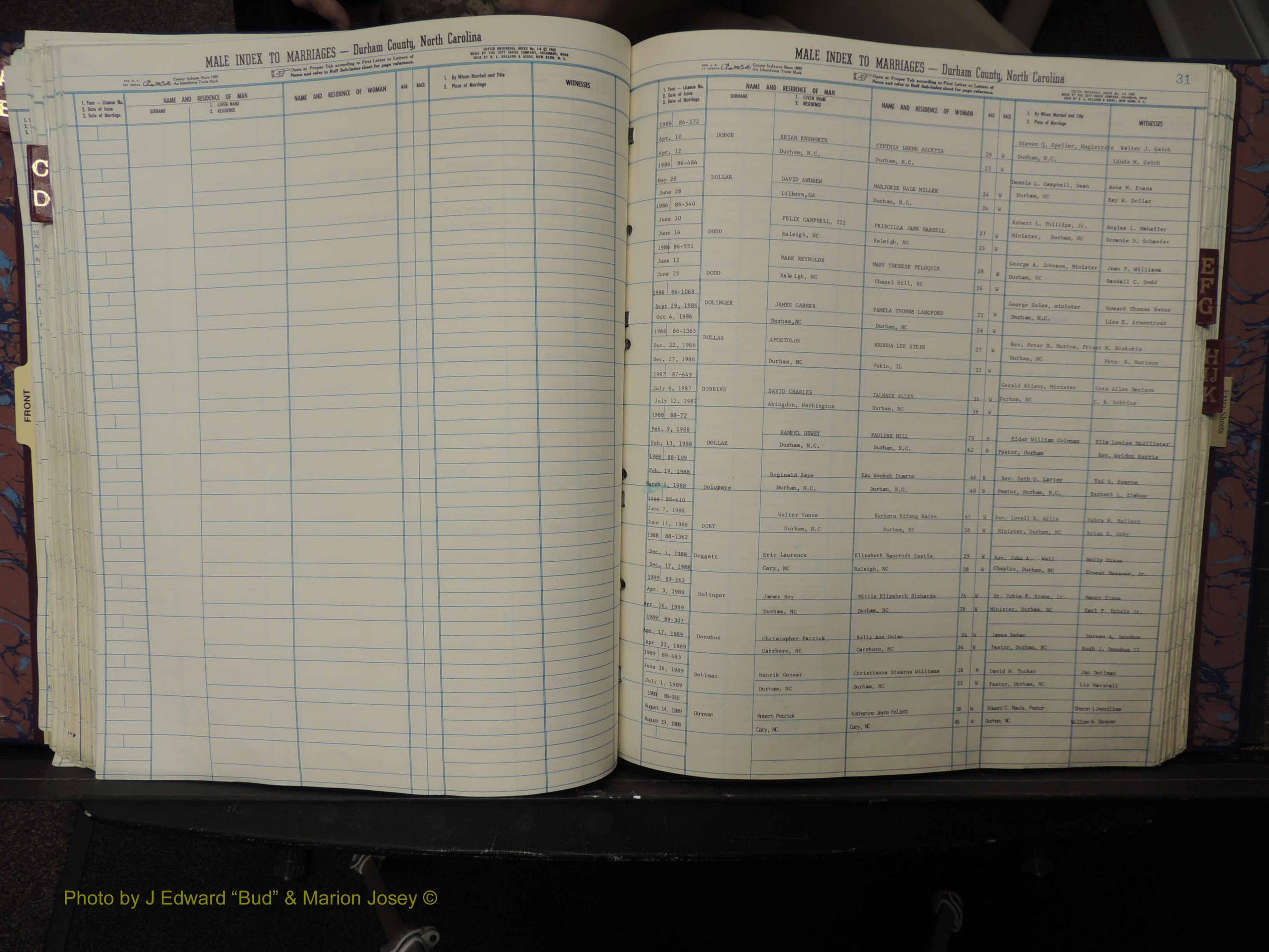 Durham Co, NC, Marriages, Male Index, A-K, 1986-1992 (199).JPG