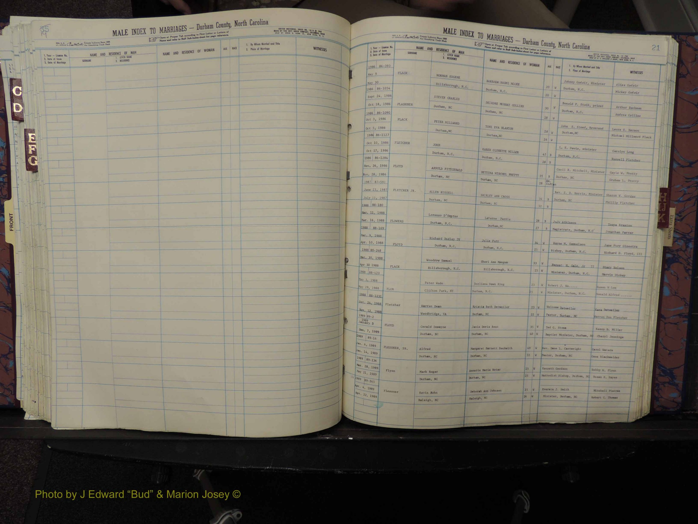 Durham Co, NC, Marriages, Male Index, A-K, 1986-1992 (225).JPG