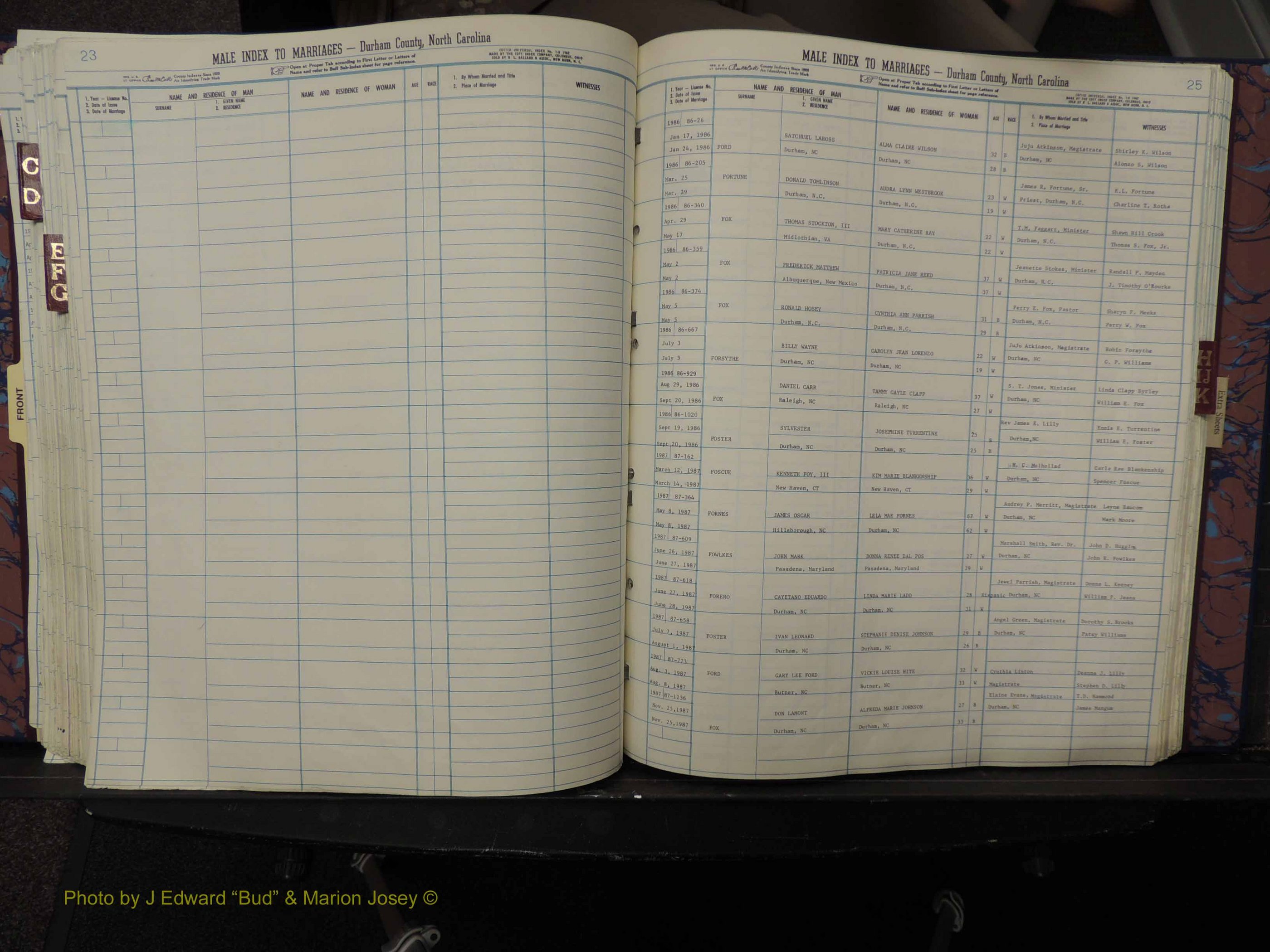 Durham Co, NC, Marriages, Male Index, A-K, 1986-1992 (227).JPG