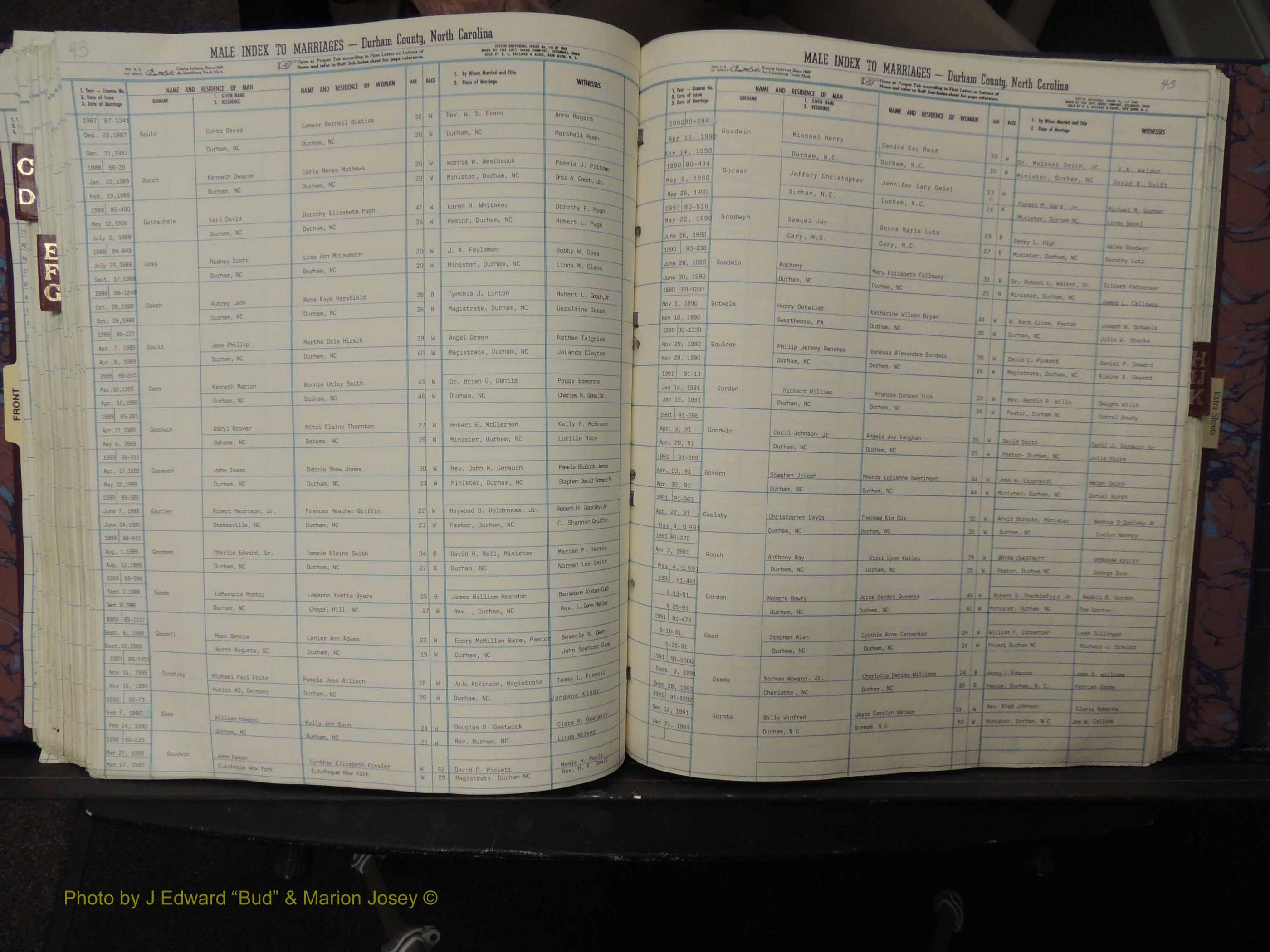 Durham Co, NC, Marriages, Male Index, A-K, 1986-1992 (244).JPG