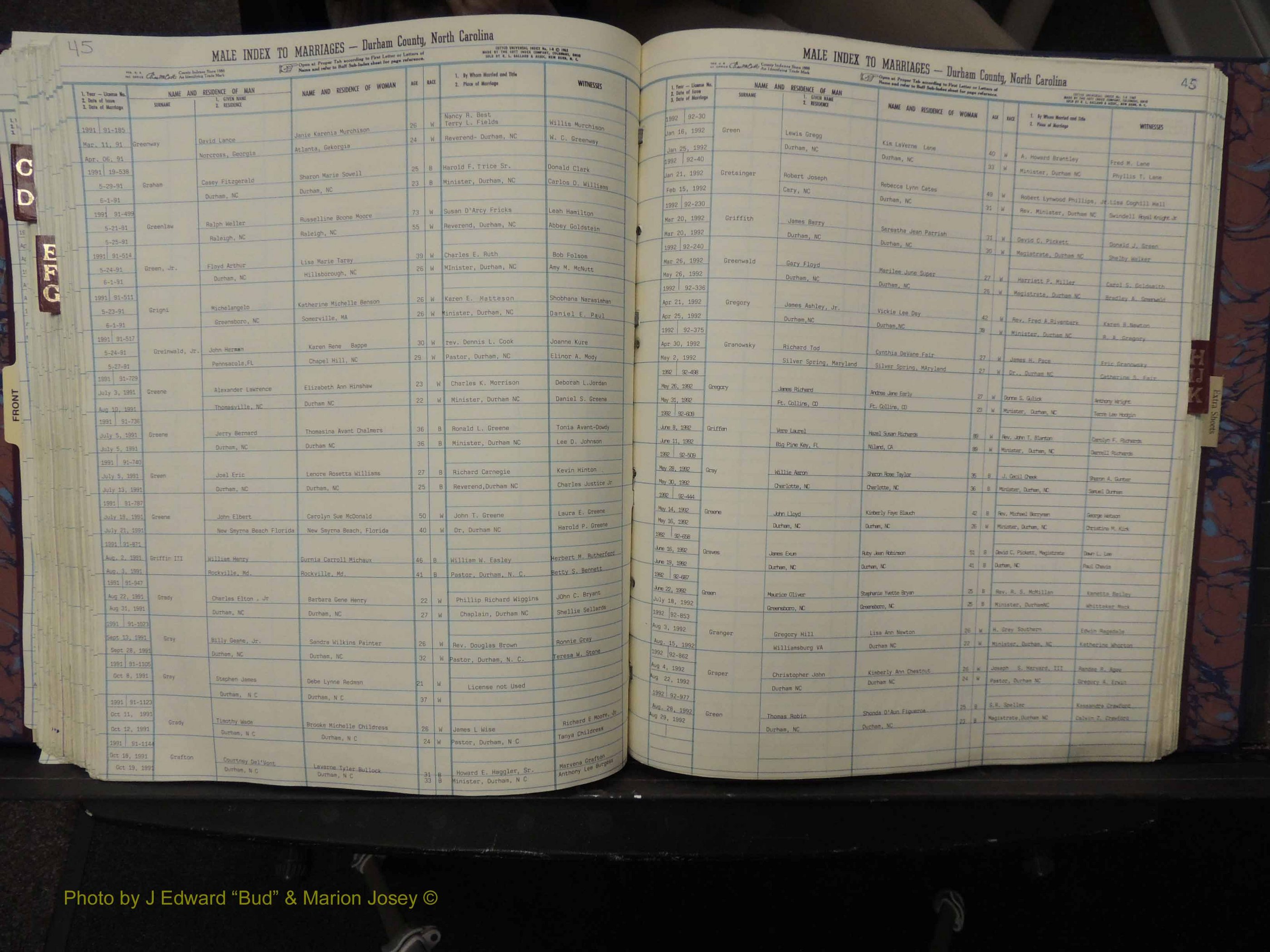 Durham Co, NC, Marriages, Male Index, A-K, 1986-1992 (249).JPG