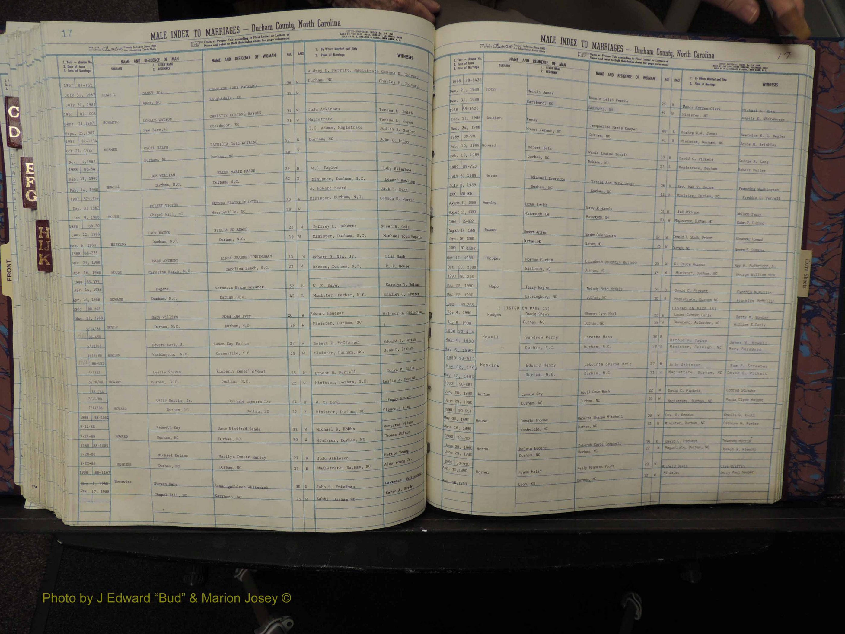 Durham Co, NC, Marriages, Male Index, A-K, 1986-1992 (280).JPG