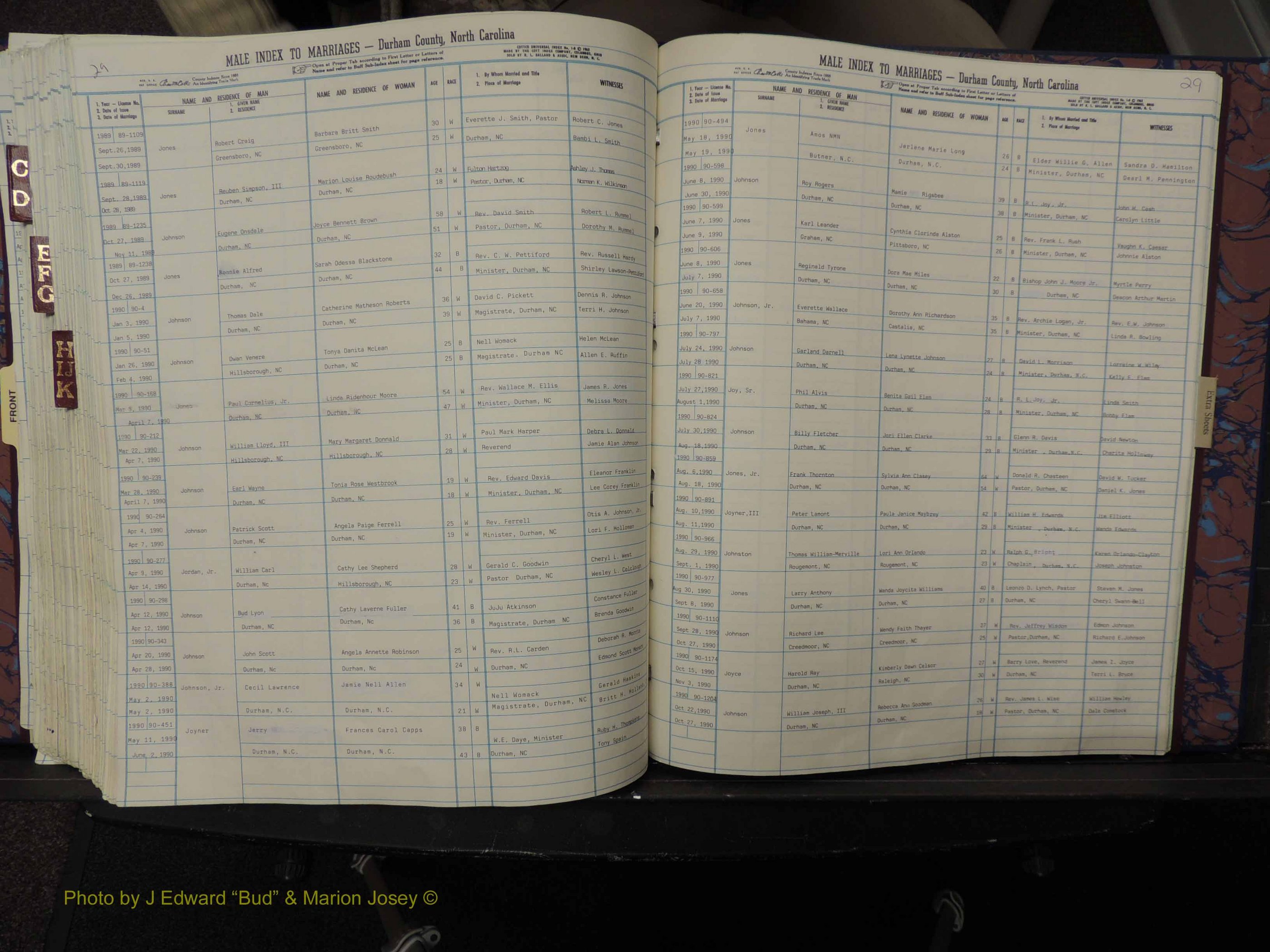 Durham Co, NC, Marriages, Male Index, A-K, 1986-1992 (298).JPG