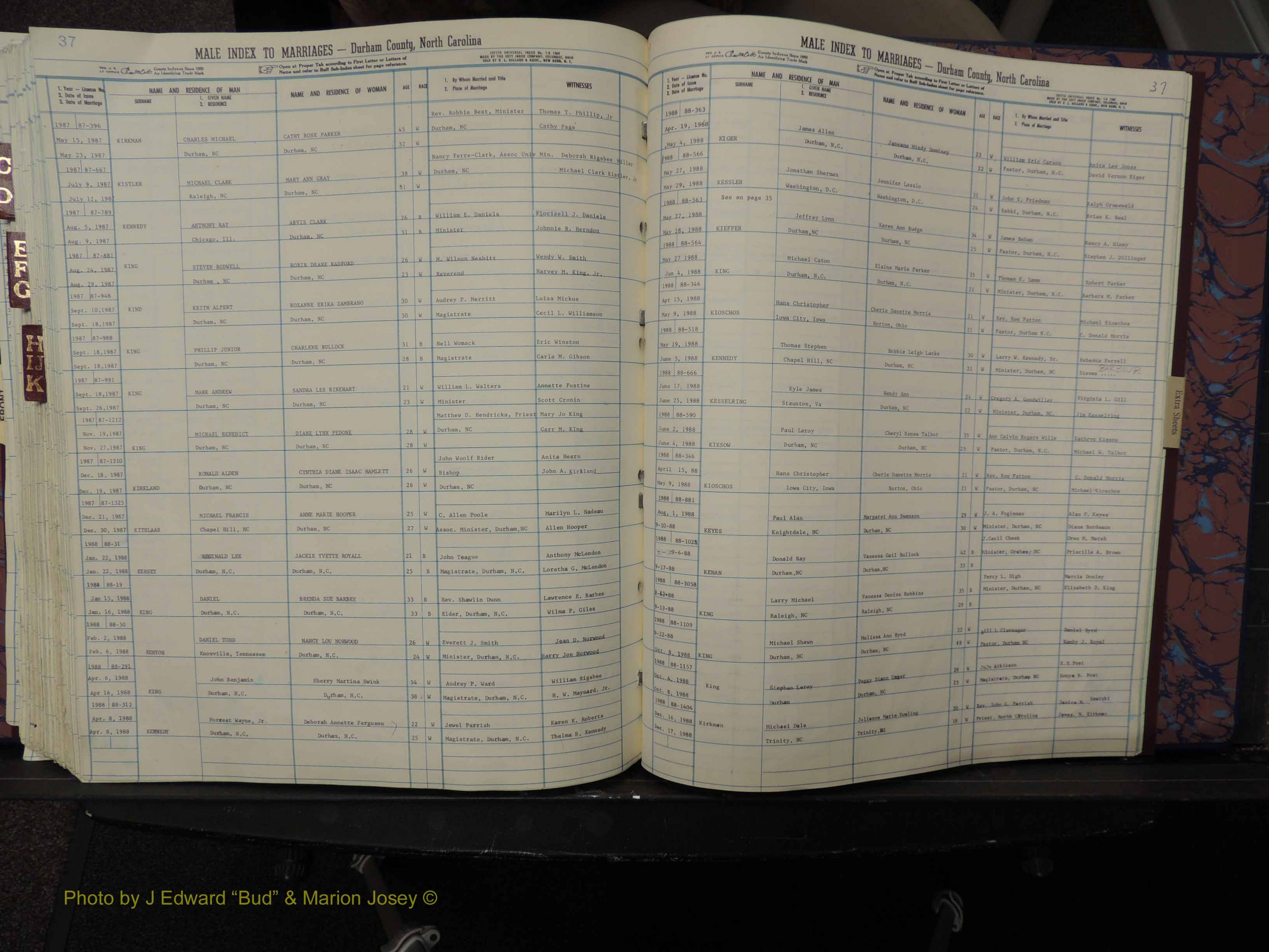 Durham Co, NC, Marriages, Male Index, A-K, 1986-1992 (308).JPG