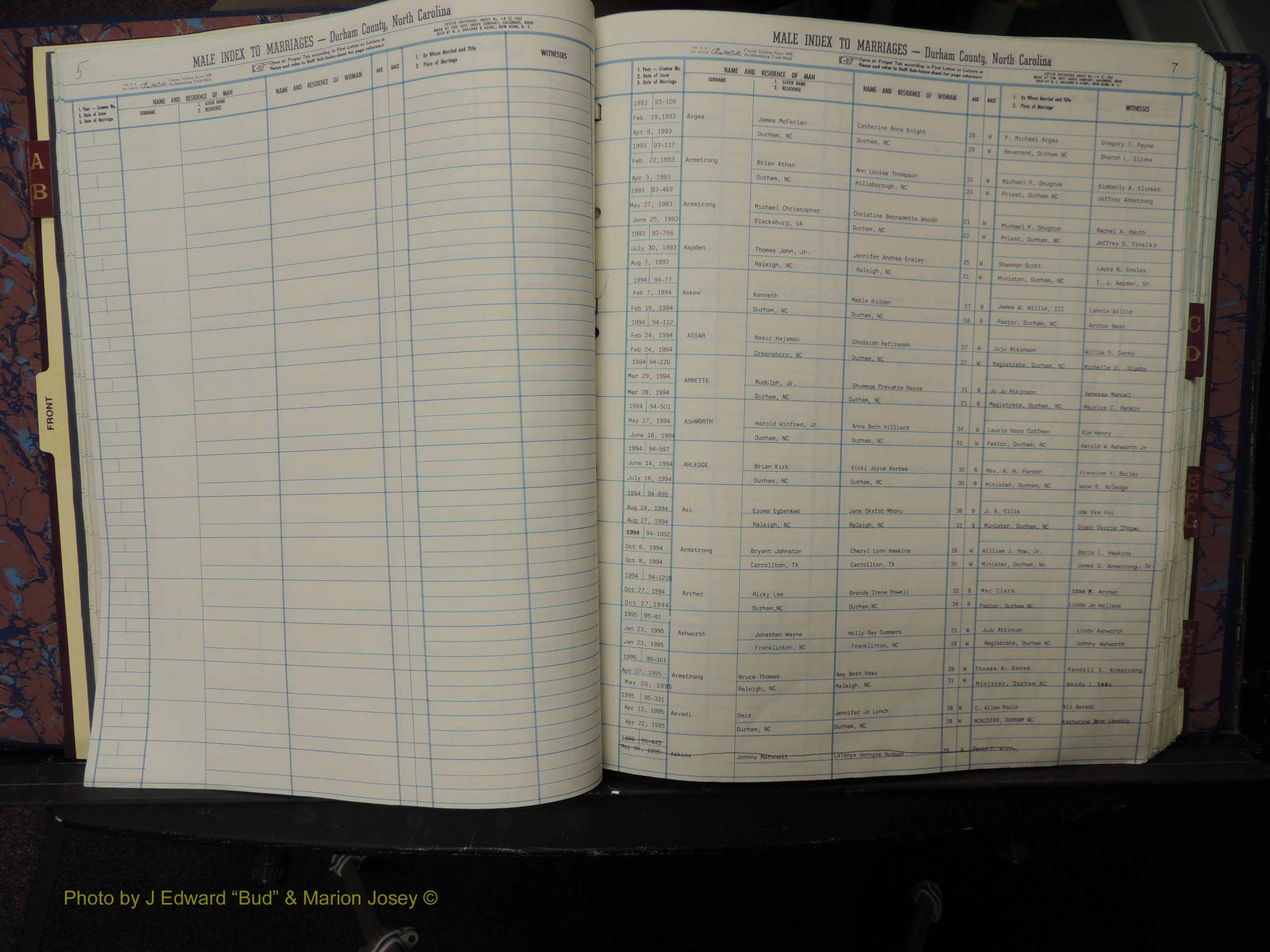 Durham Co, NC, Marriages, Male Index, A-K, 1993-1999 (114).JPG