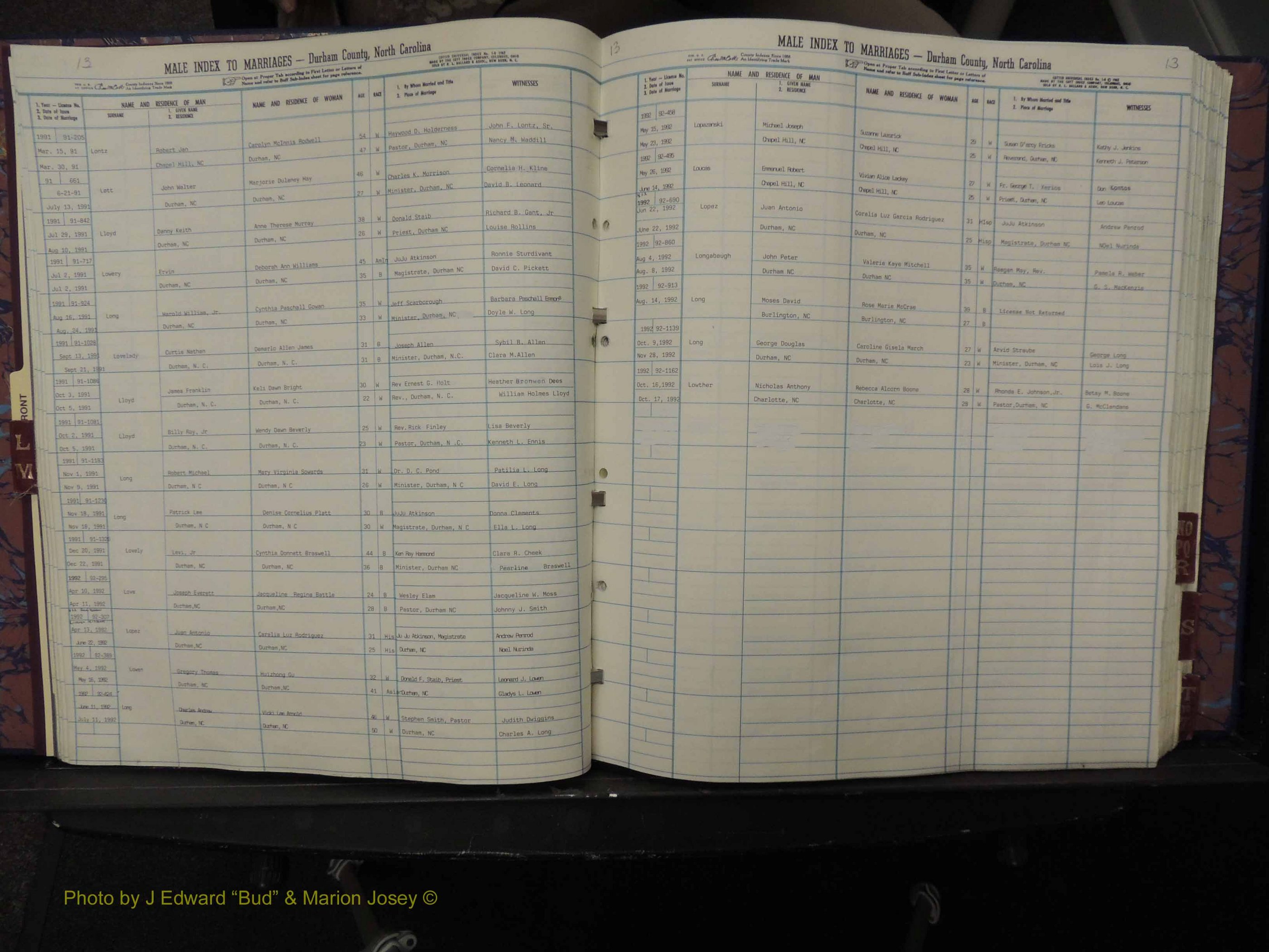 Durham Co, NC, Marriages, Male Index, L-Z, 1986-1992 (117).JPG