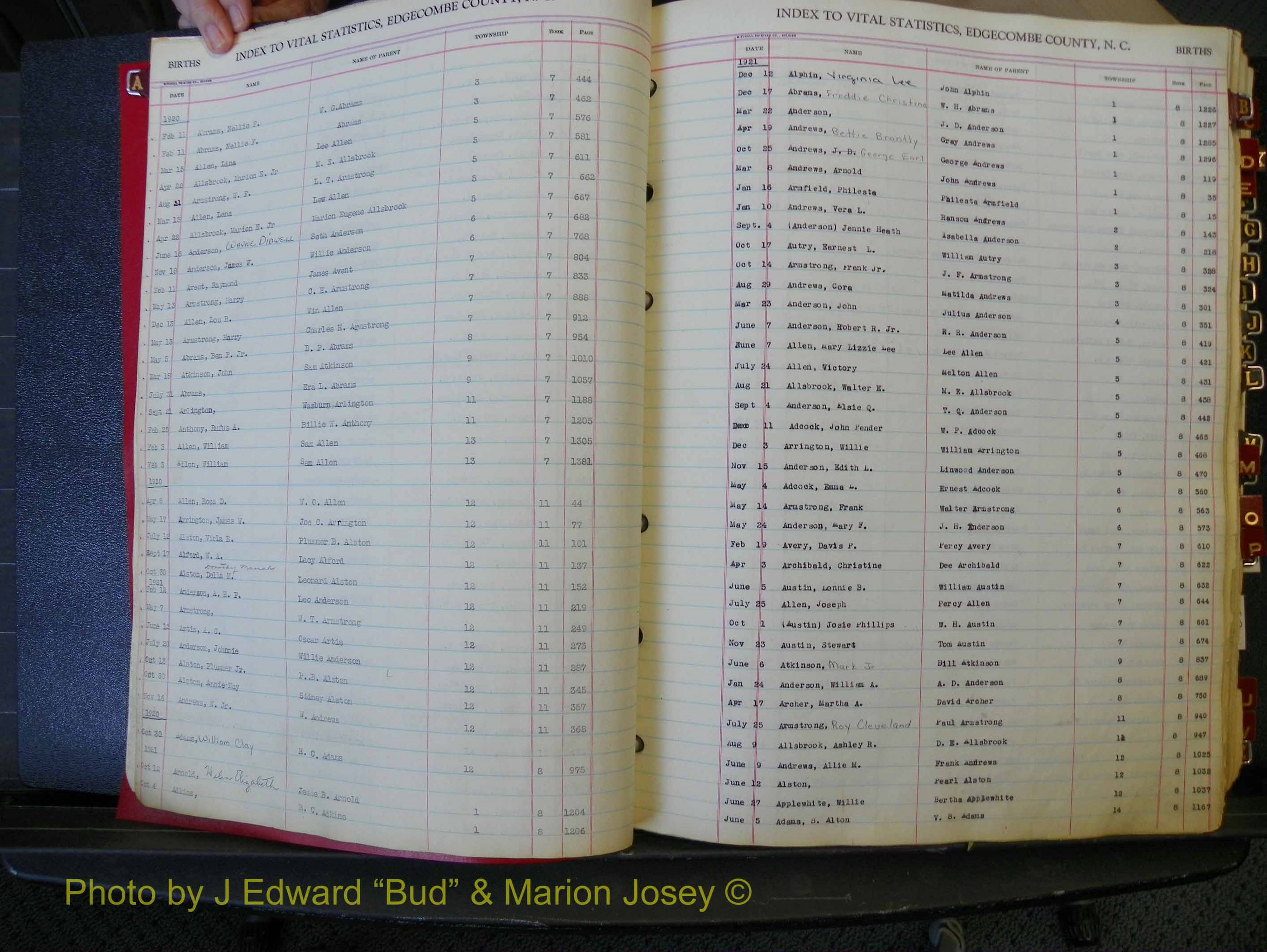 Edgecombe Births, A-Z, 1914-1933 (104).JPG