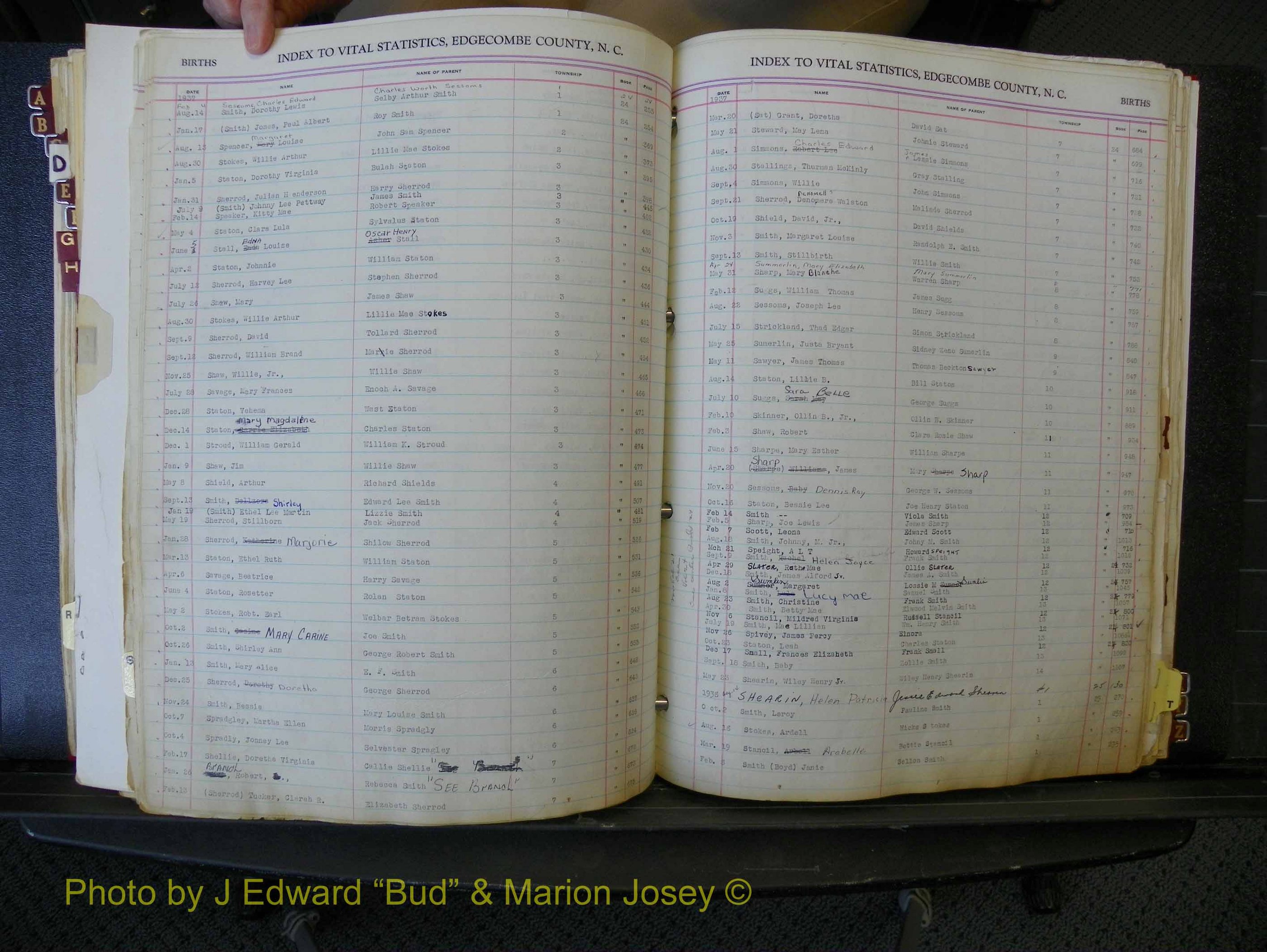 Edgecombe Births, A-Z, 1934-1949 (369).JPG