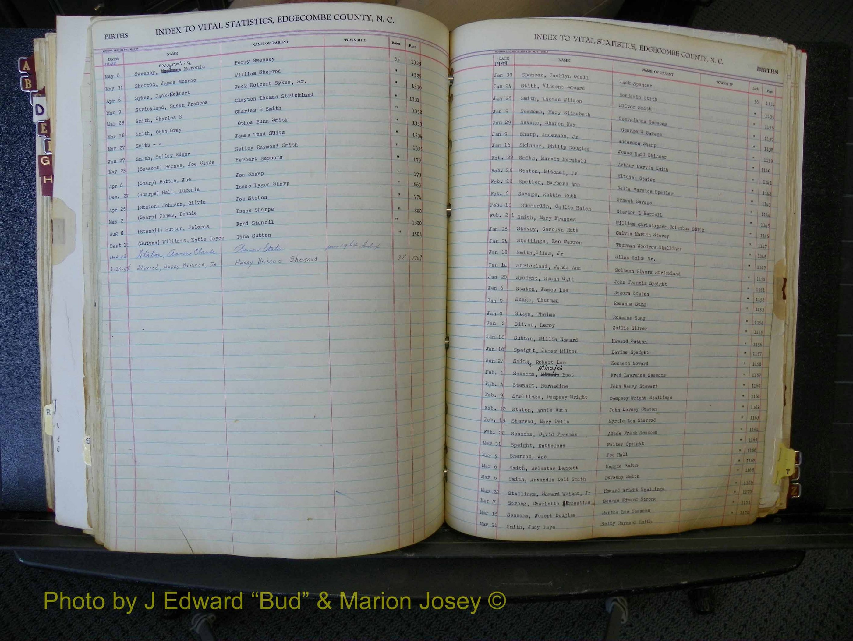 Edgecombe Births, A-Z, 1934-1949 (386).JPG