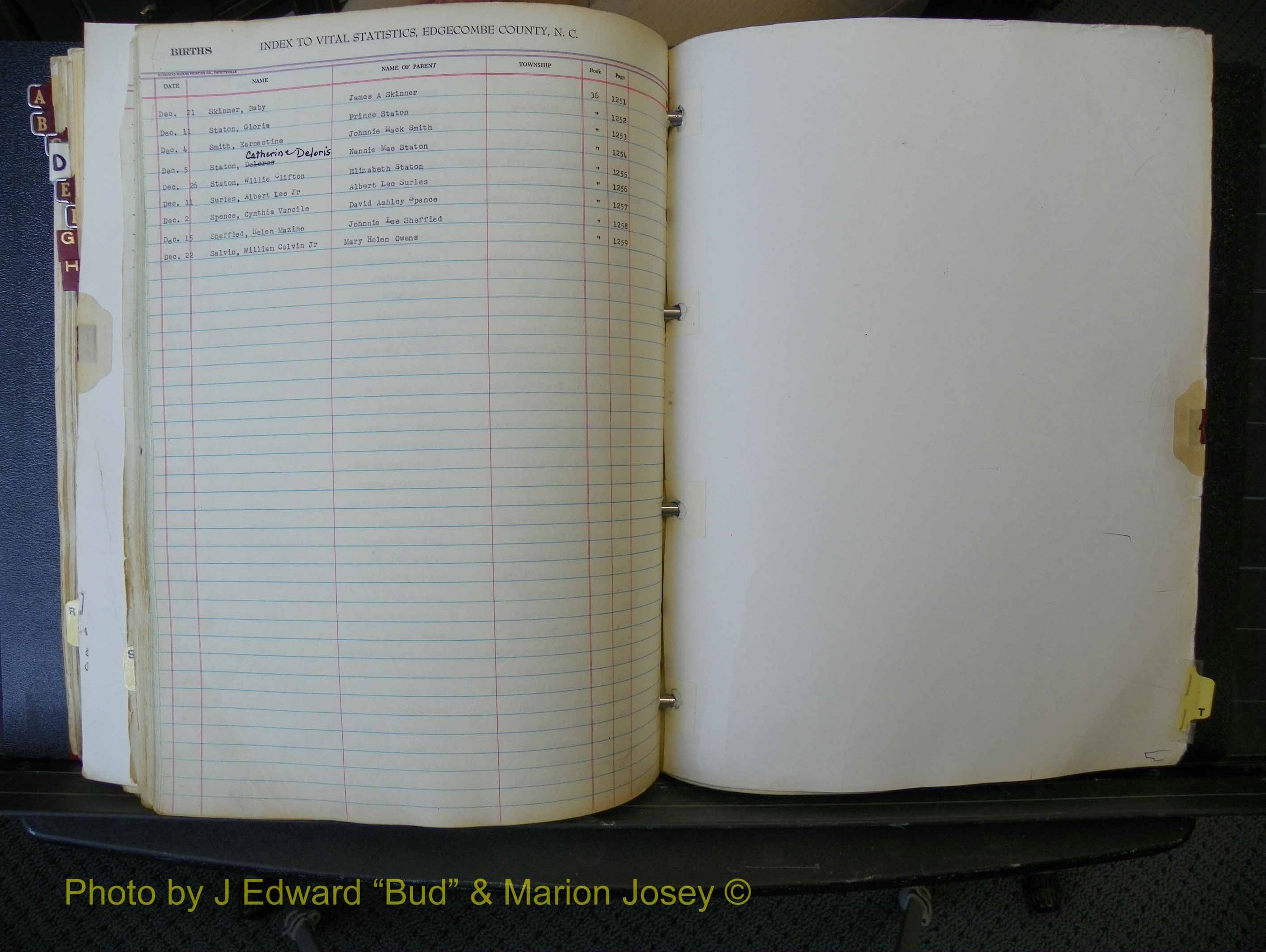 Edgecombe Births, A-Z, 1934-1949 (388).JPG