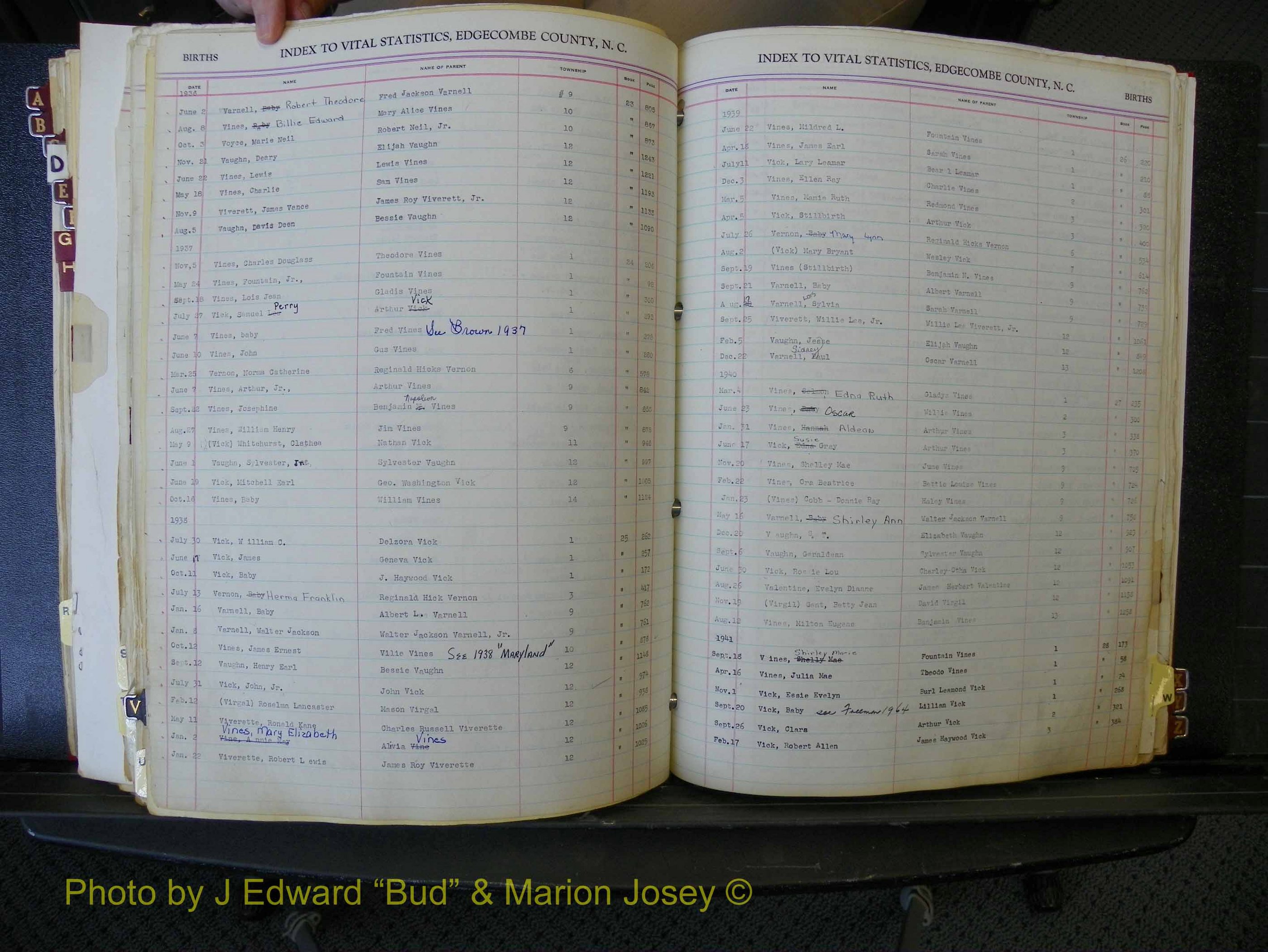 Edgecombe Births, A-Z, 1934-1949 (404).JPG