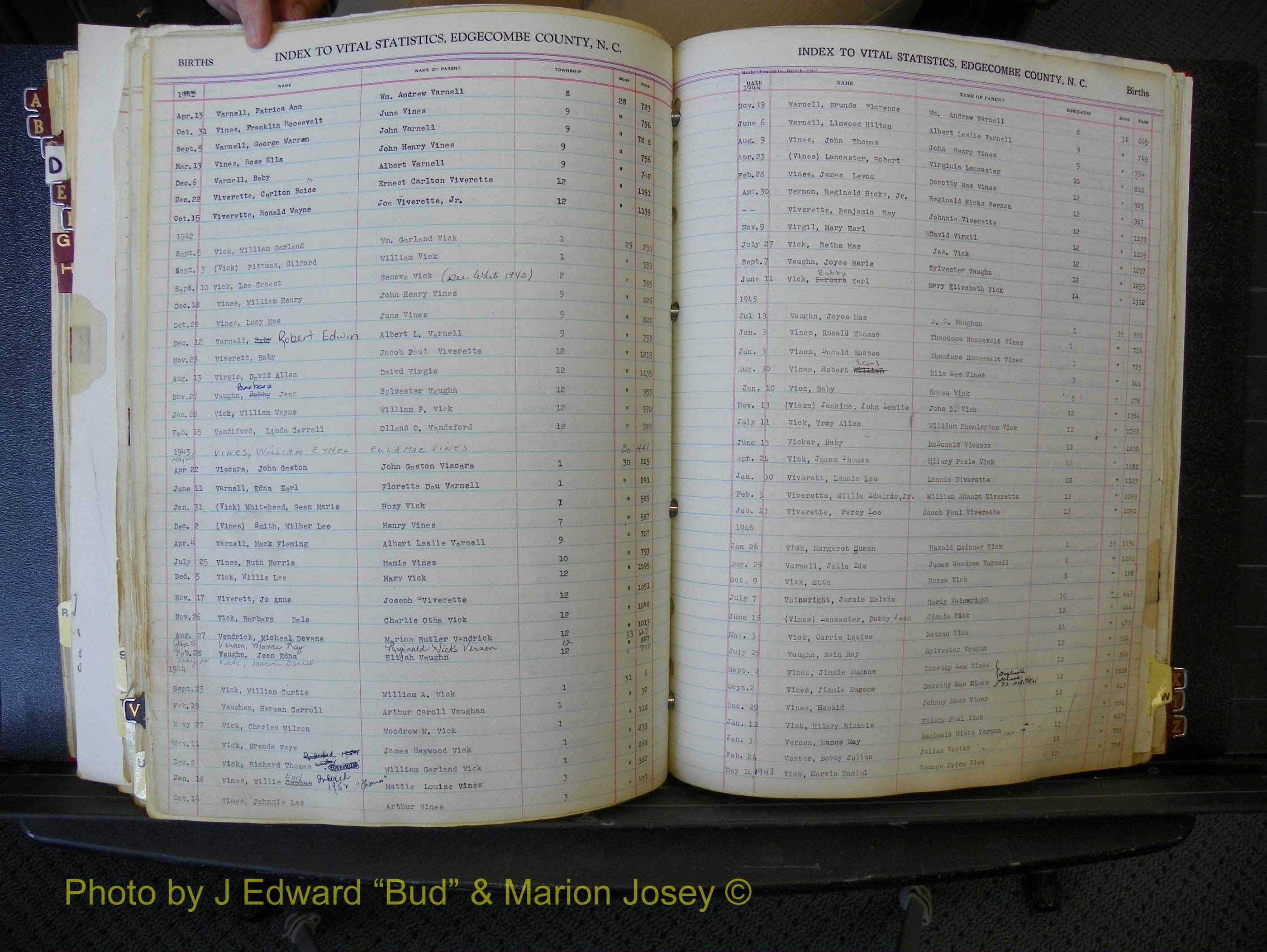 Edgecombe Births, A-Z, 1934-1949 (405).JPG