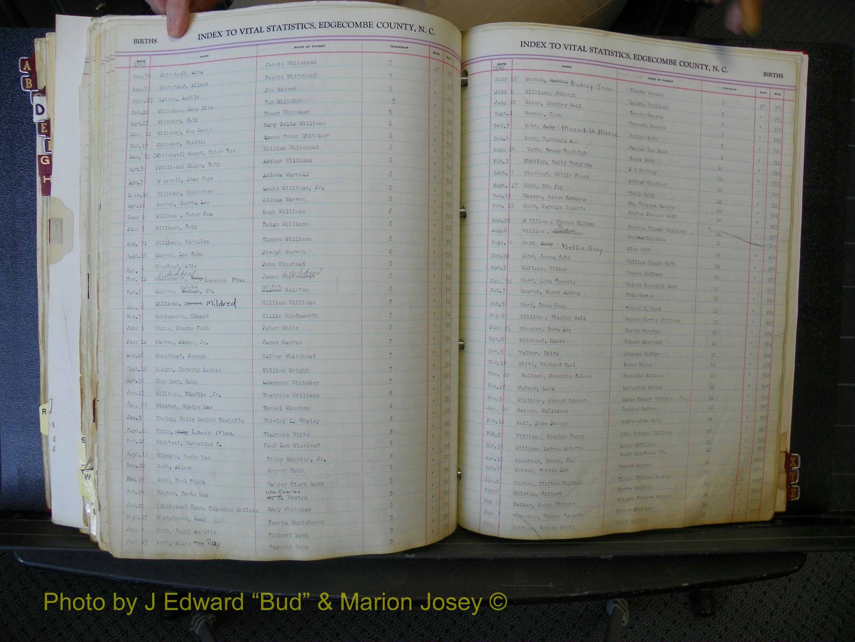 Edgecombe Births, A-Z, 1934-1949 (421).JPG
