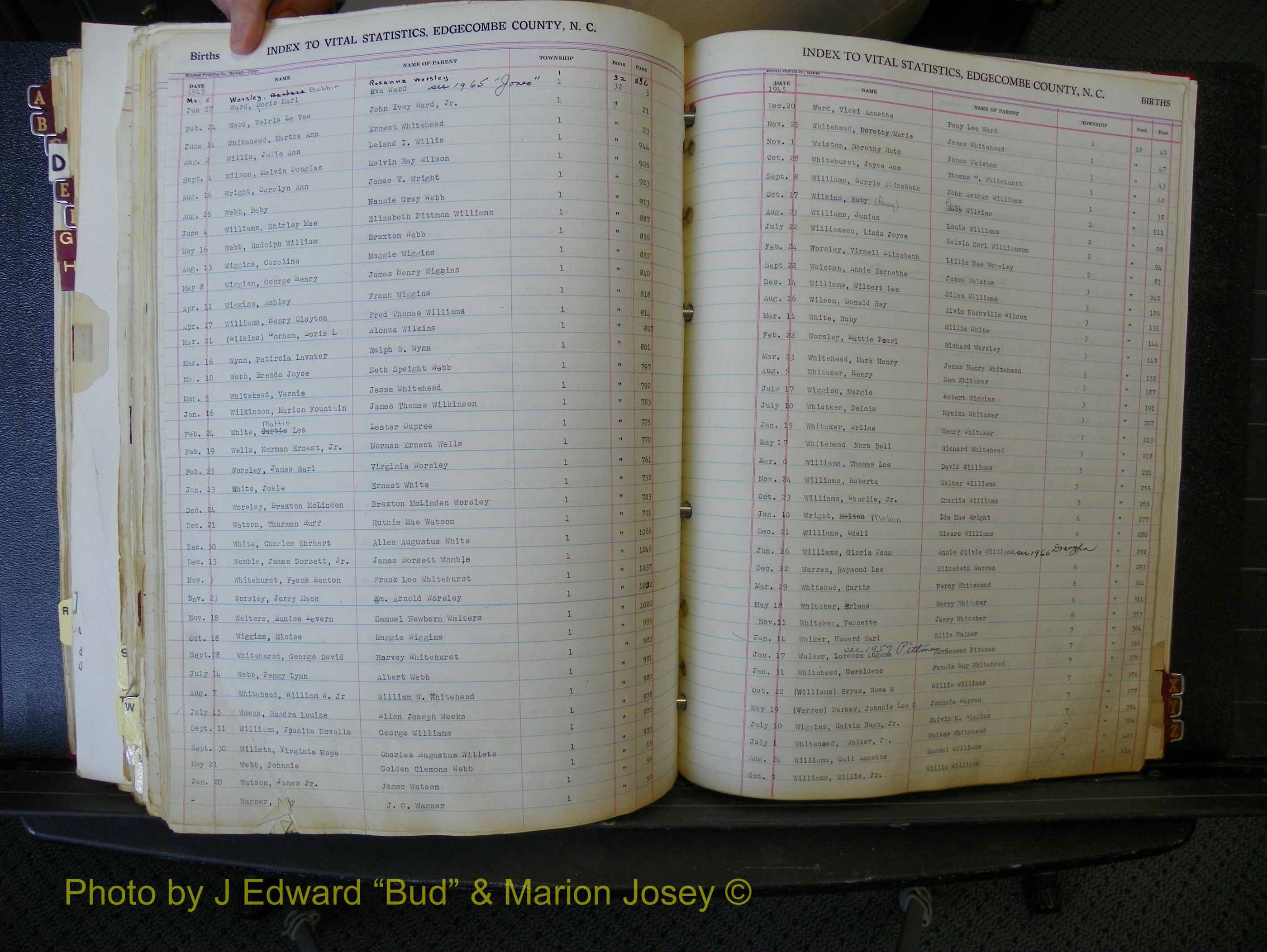 Edgecombe Births, A-Z, 1934-1949 (429).JPG